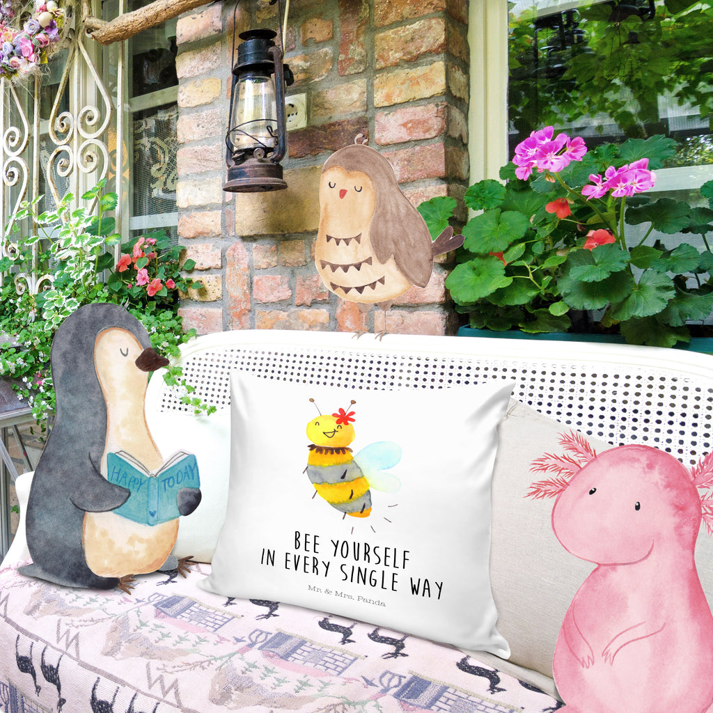 40x40 Kissen Biene Blume Kissenhülle, Kopfkissen, Sofakissen, Dekokissen, Motivkissen, Biene, Wespe, Hummel