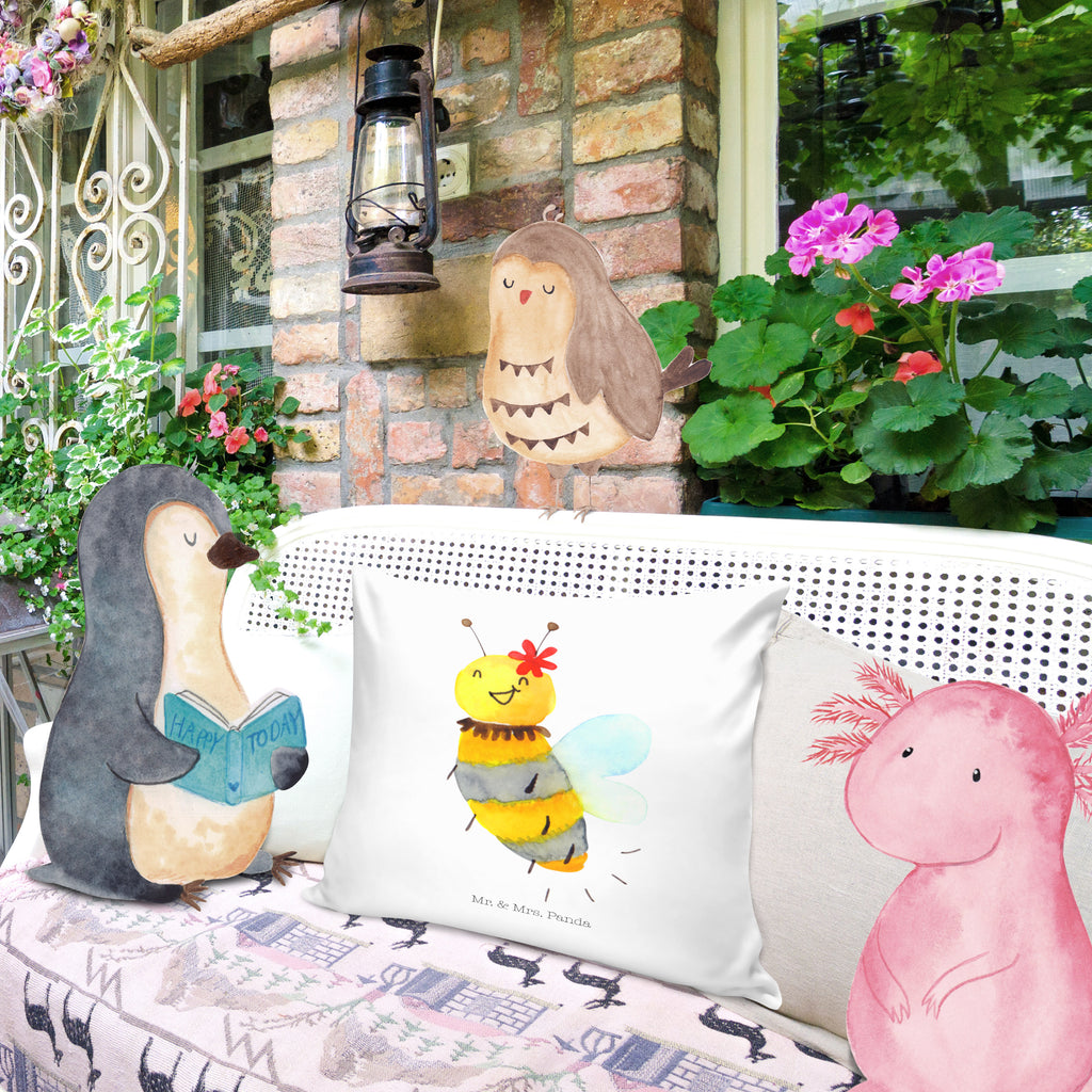 40x40 Kissen Biene Blume Kissenhülle, Kopfkissen, Sofakissen, Dekokissen, Motivkissen, Biene, Wespe, Hummel