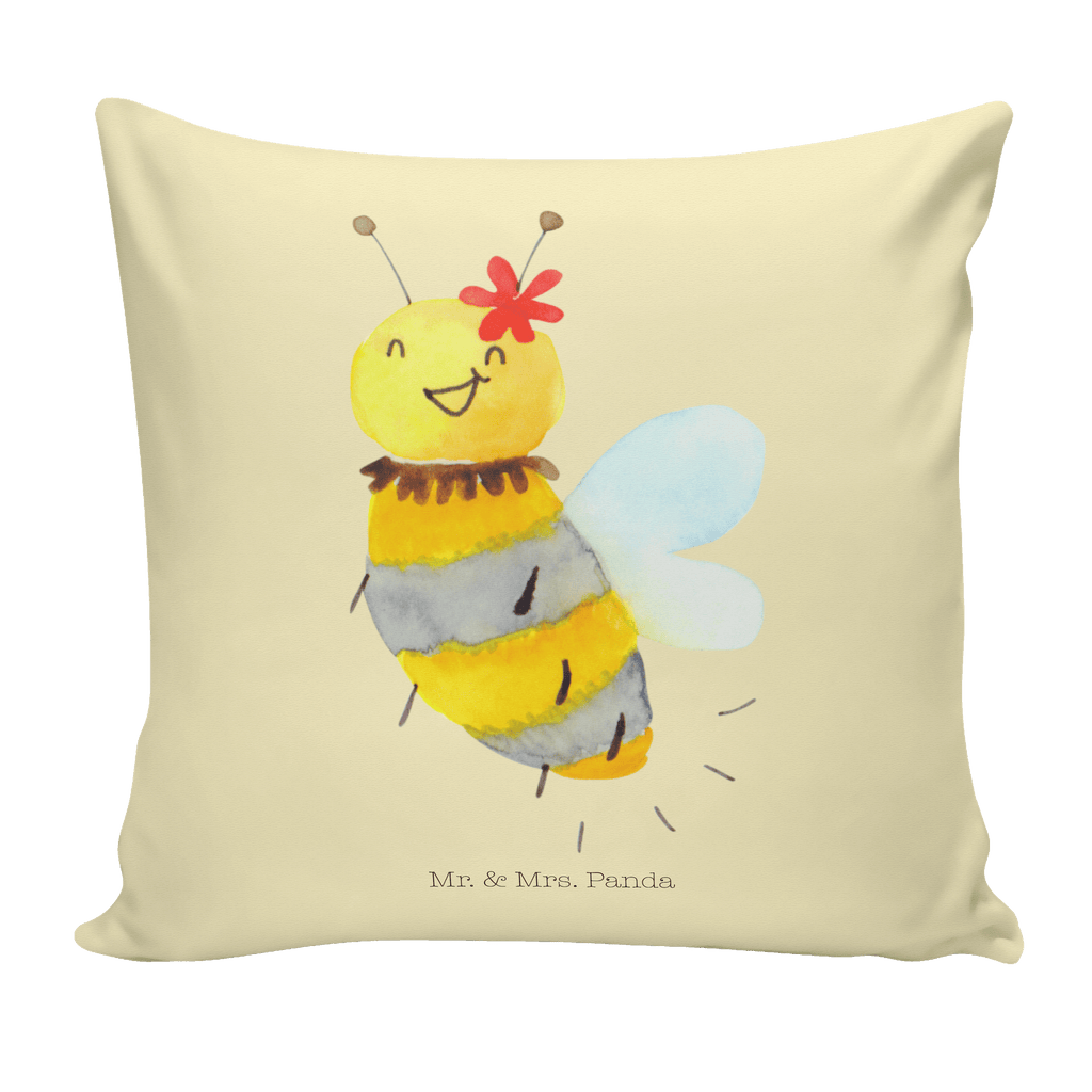 40x40 Kissen Biene Blume Kissenhülle, Kopfkissen, Sofakissen, Dekokissen, Motivkissen, Biene, Wespe, Hummel