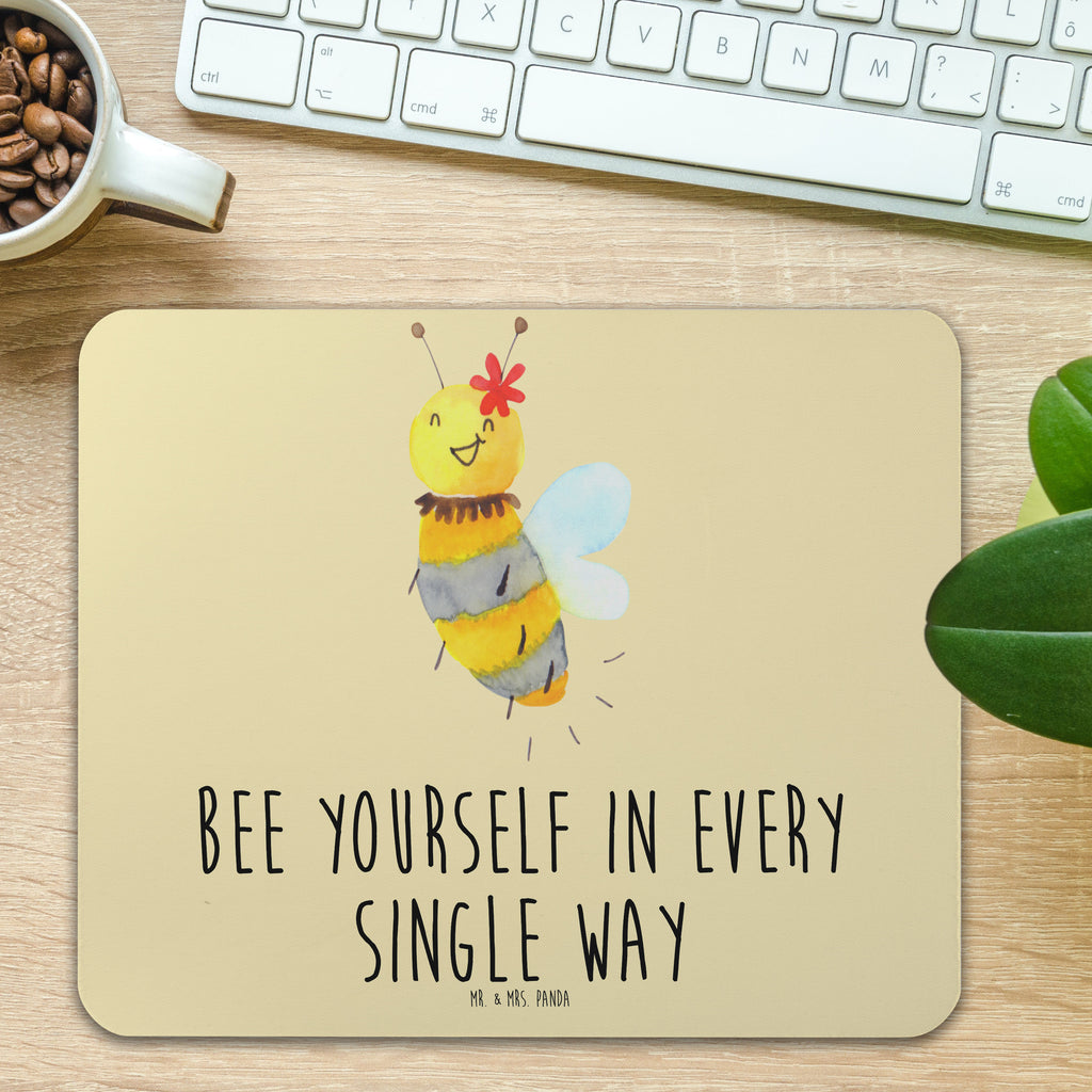 Mauspad Biene Blume Mousepad, Computer zubehör, Büroausstattung, PC Zubehör, Arbeitszimmer, Mauspad, Einzigartiges Mauspad, Designer Mauspad, Biene, Wespe, Hummel