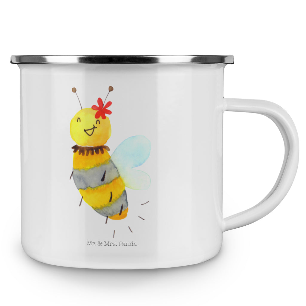 Camping Emaille Tasse Biene Blume Campingtasse, Trinkbecher, Metalltasse, Outdoor Tasse, Emaille Trinkbecher, Blechtasse Outdoor, Emaille Campingbecher, Edelstahl Trinkbecher, Metalltasse für Camping, Kaffee Blechtasse, Camping Tasse Metall, Biene, Wespe, Hummel