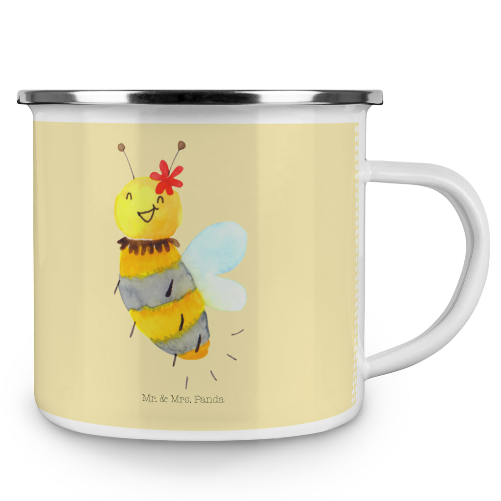 Camping Emaille Tasse Biene Blume Campingtasse, Trinkbecher, Metalltasse, Outdoor Tasse, Emaille Trinkbecher, Blechtasse Outdoor, Emaille Campingbecher, Edelstahl Trinkbecher, Metalltasse für Camping, Kaffee Blechtasse, Camping Tasse Metall, Biene, Wespe, Hummel