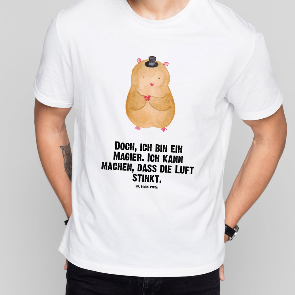 Größe XL T-Shirt Hamster mit Hut T-Shirt, Shirt, Tshirt, Lustiges T-Shirt, T-Shirt mit Spruch, Party, Junggesellenabschied, Jubiläum, Geburstag, Herrn, Damen, Männer, Frauen, Schlafshirt, Nachthemd, Sprüche, Tiermotive, Gute Laune, lustige Sprüche, Tiere, Hamster, Hut, Magier, Zylinder, Zwerghamster, Zauberer, Houdini