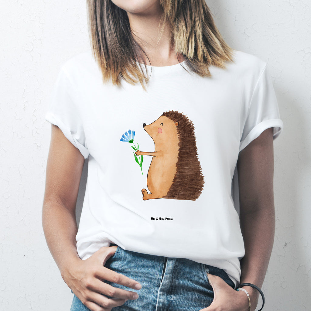 Größe L T-Shirt Igel mit Blume T-Shirt, Shirt, Tshirt, Lustiges T-Shirt, T-Shirt mit Spruch, Party, Junggesellenabschied, Jubiläum, Geburstag, Herrn, Damen, Männer, Frauen, Schlafshirt, Nachthemd, Sprüche, Tiermotive, Gute Laune, lustige Sprüche, Tiere, Igel, Gute Besserung, Genesungswünsche, Krankheit, Krankenhaus, krank, Besuch