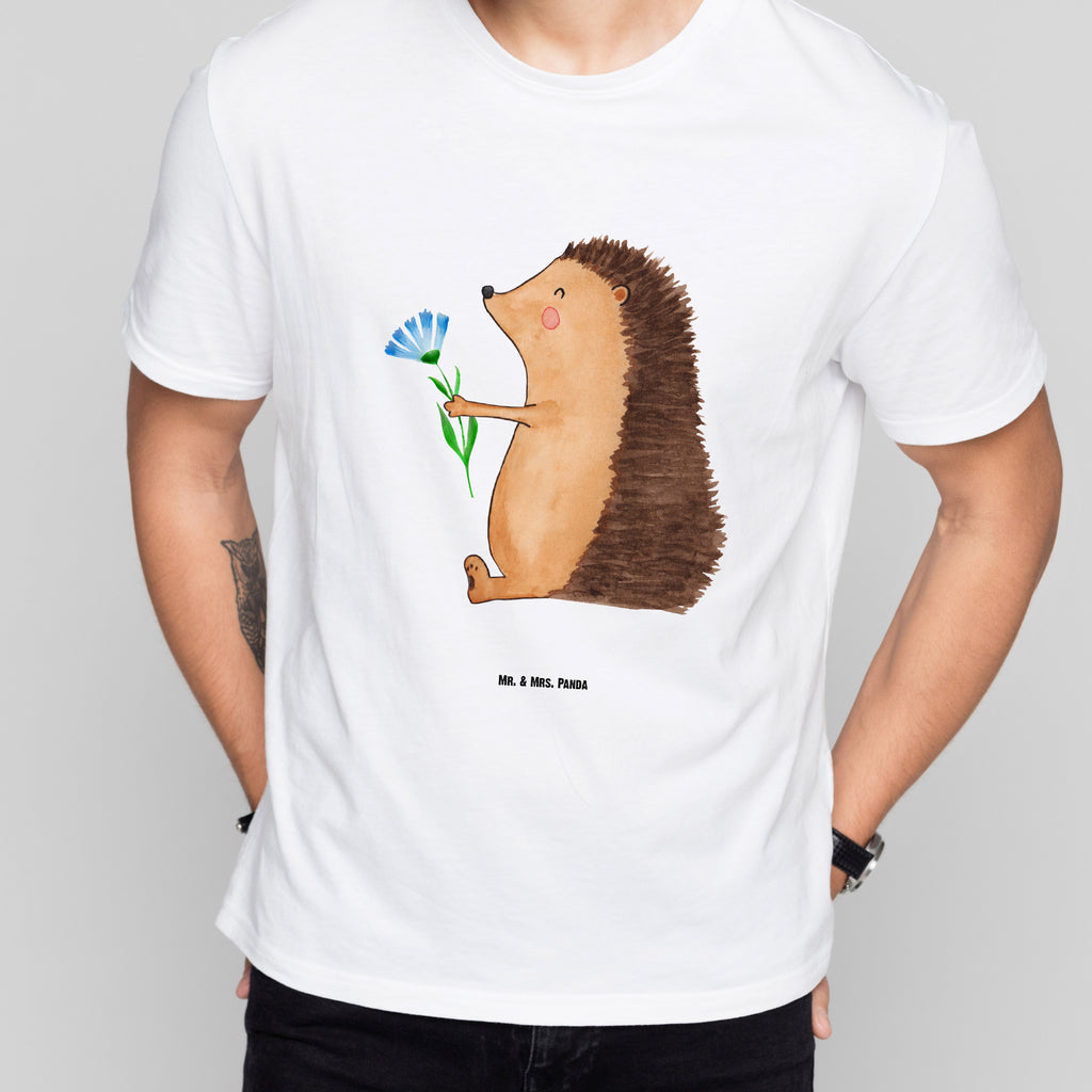 Größe L T-Shirt Igel mit Blume T-Shirt, Shirt, Tshirt, Lustiges T-Shirt, T-Shirt mit Spruch, Party, Junggesellenabschied, Jubiläum, Geburstag, Herrn, Damen, Männer, Frauen, Schlafshirt, Nachthemd, Sprüche, Tiermotive, Gute Laune, lustige Sprüche, Tiere, Igel, Gute Besserung, Genesungswünsche, Krankheit, Krankenhaus, krank, Besuch