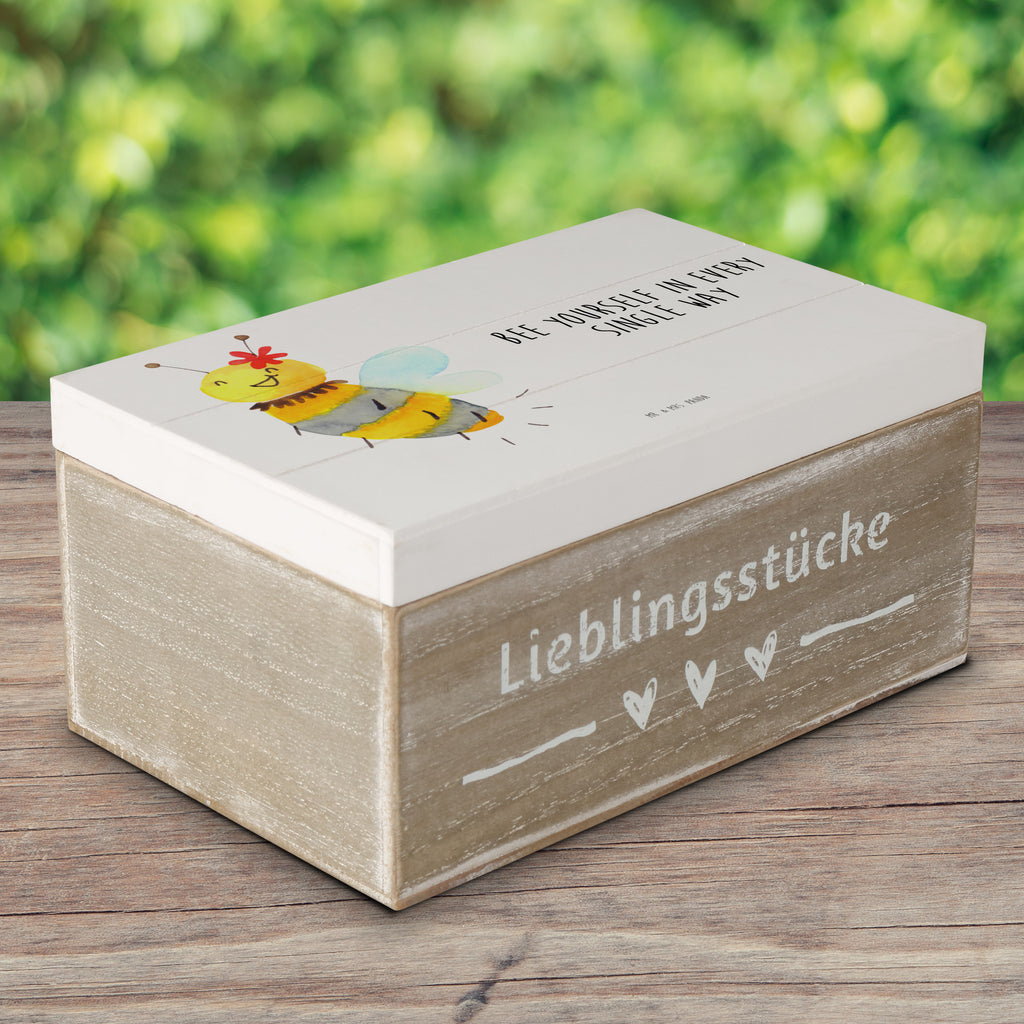 Holzkiste Biene Blume Holzkiste, Kiste, Schatzkiste, Truhe, Schatulle, XXL, Erinnerungsbox, Erinnerungskiste, Dekokiste, Aufbewahrungsbox, Biene, Wespe, Hummel