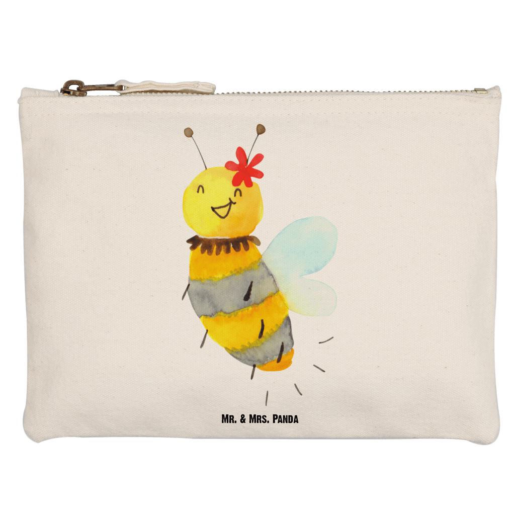 Schminktasche Biene Blume Schminktasche, Kosmetiktasche, Kosmetikbeutel, Stiftemäppchen, Etui, Federmappe, Makeup, XXL, Schminketui, Kosmetiketui, Schlamperetui, Biene, Wespe, Hummel