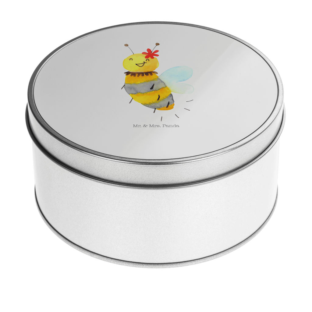 Blechdose rund Biene Blume Metalldose, Keksdose, Dose, Vorratsdose, Geschenkbox, Biene, Wespe, Hummel