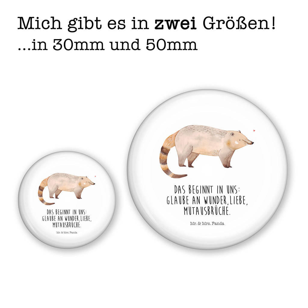 50mm Button Nasenbaer 50mm Button, Button, Pin, Anstecknadel, Tiermotive, Gute Laune, lustige Sprüche, Tiere, Nasenbär, Nasenbären, Rüsselbär, Bär