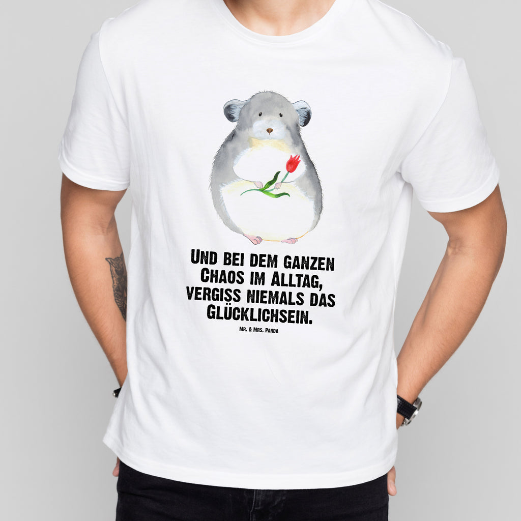 Größe L T-Shirt Chinchilla mit Blume T-Shirt, Shirt, Tshirt, Lustiges T-Shirt, T-Shirt mit Spruch, Party, Junggesellenabschied, Jubiläum, Geburstag, Herrn, Damen, Männer, Frauen, Schlafshirt, Nachthemd, Sprüche, Tiermotive, Gute Laune, lustige Sprüche, Tiere, Chinchilla, Chinchillas, Liebeskummer, Kummer, Depressionen, traurig sein, Chaos, Glücklichsein, Büro, Büroalltag