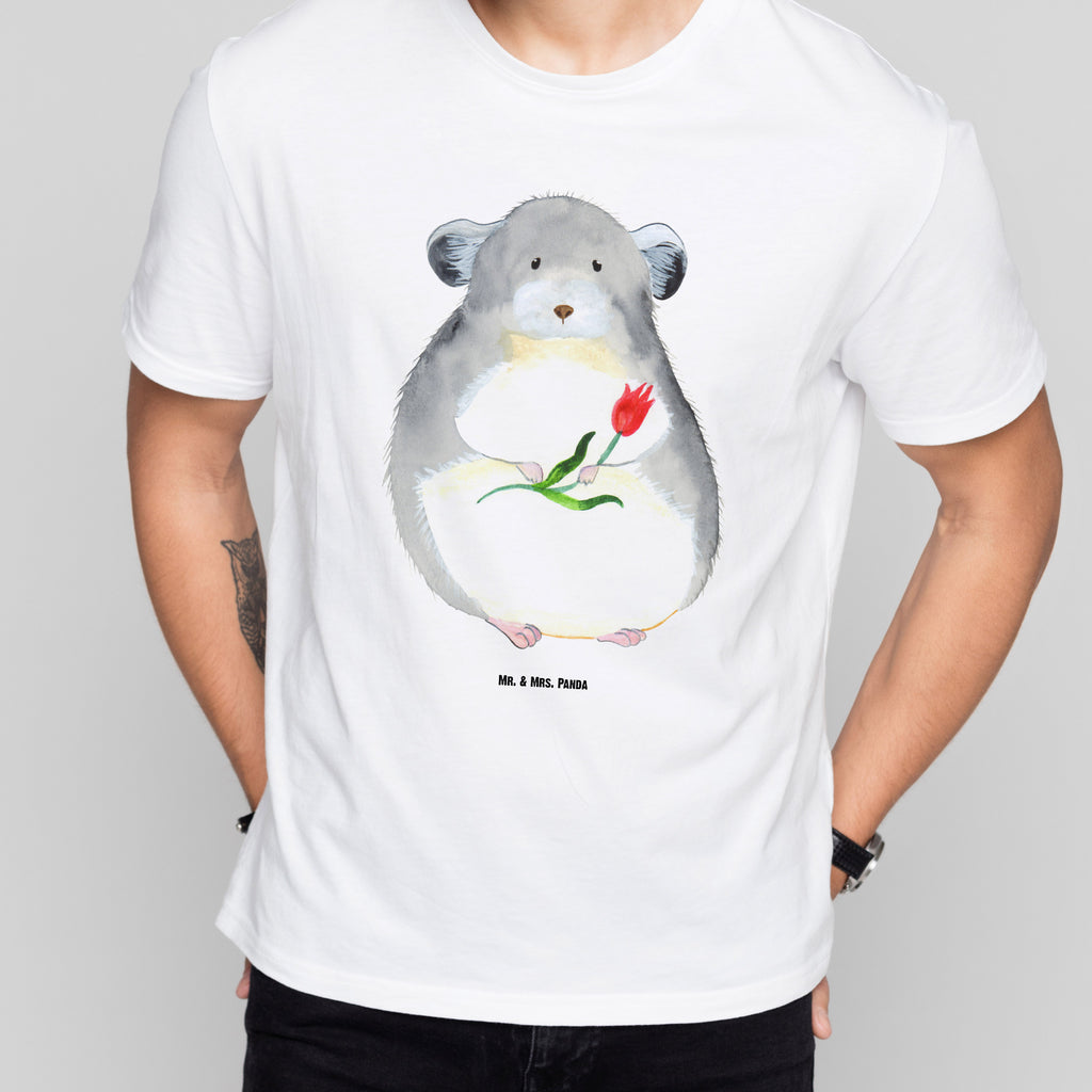 Größe L T-Shirt Chinchilla mit Blume T-Shirt, Shirt, Tshirt, Lustiges T-Shirt, T-Shirt mit Spruch, Party, Junggesellenabschied, Jubiläum, Geburstag, Herrn, Damen, Männer, Frauen, Schlafshirt, Nachthemd, Sprüche, Tiermotive, Gute Laune, lustige Sprüche, Tiere, Chinchilla, Chinchillas, Liebeskummer, Kummer, Depressionen, traurig sein, Chaos, Glücklichsein, Büro, Büroalltag