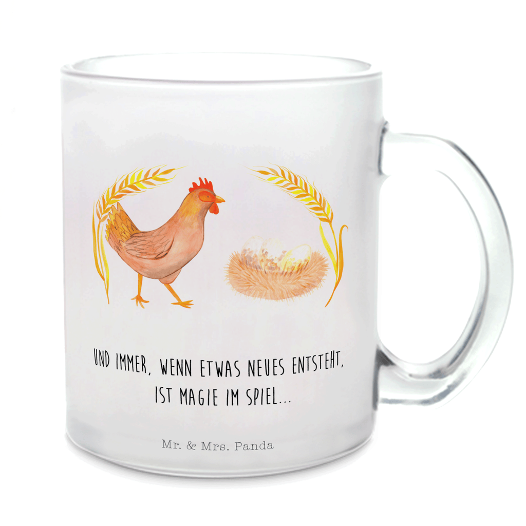Teetasse Huhn stolz Teetasse, Teeglas, Teebecher, Tasse mit Henkel, Tasse, Glas Teetasse, Teetasse aus Glas, Bauernhof, Hoftiere, Landwirt, Landwirtin, Hahn, Henne, Hühner, Eier, Hof, Landleben, Motivation, Geburt, Magie, Spruch, Schwangerschaft