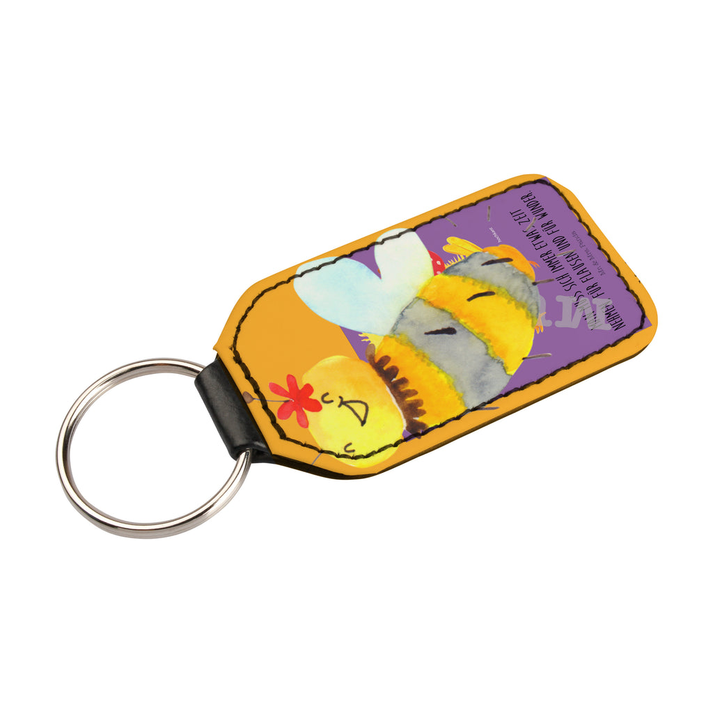 Rechteckig Schlüsselanhänger Biene Blume Schlüsselanhänger, Anhänger, Taschenanhänger, Glücksbringer, Schutzengel, Biene, Wespe, Hummel