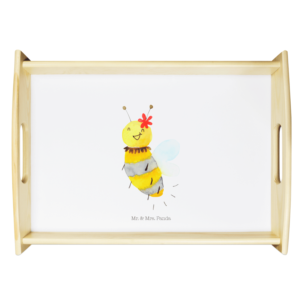 Serviertablett Biene Blume Tablett, Holztablett, Küchentablett, Dekotablett, Frühstückstablett, Biene, Wespe, Hummel
