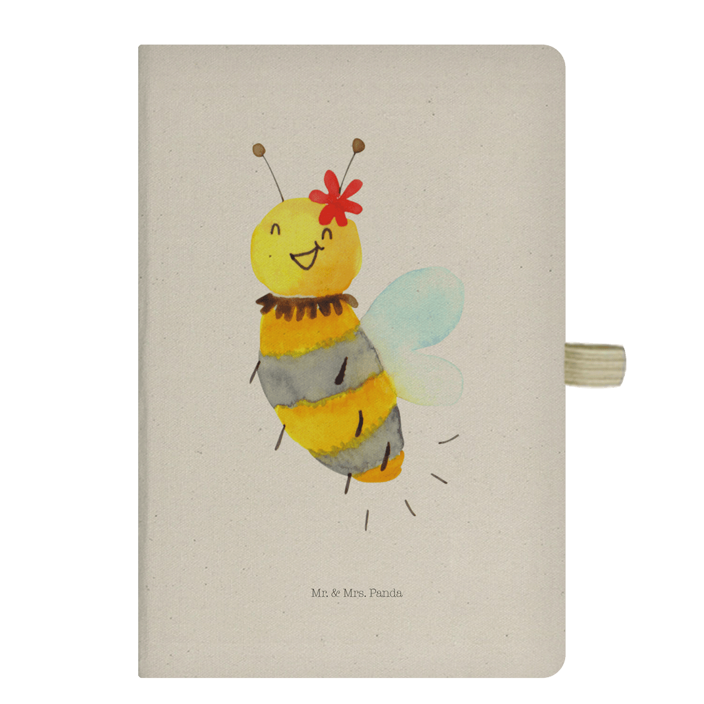 DIN A5 Baumwoll Notizbuch Biene Blume Notizen, Eintragebuch, Tagebuch, Notizblock, Adressbuch, Journal, Kladde, Skizzenbuch, Notizheft, Schreibbuch, Schreibheft, Biene, Wespe, Hummel