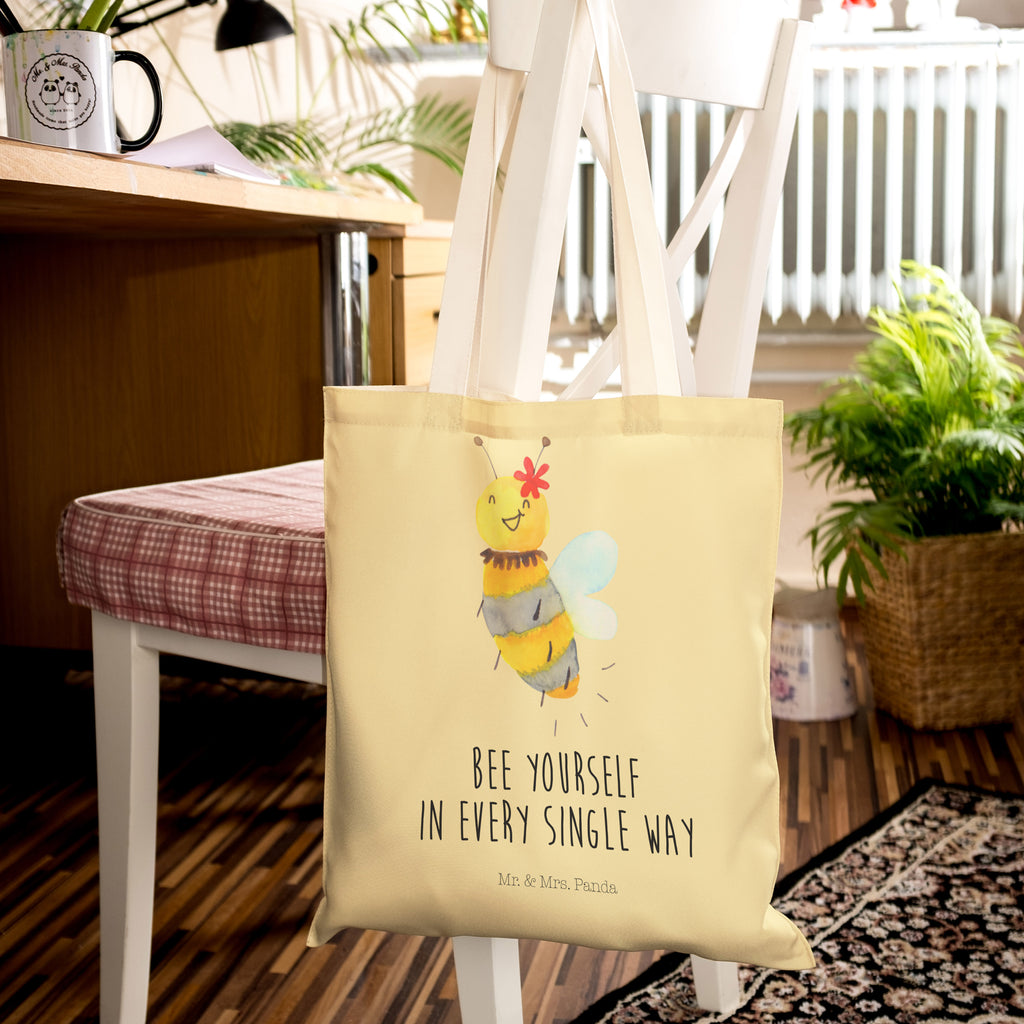 Einkaufstasche Biene Blume Tragetasche, Tasche, Beutel, Stofftasche, Baumwolltasche, Umhängetasche, Shopper, Biene, Wespe, Hummel
