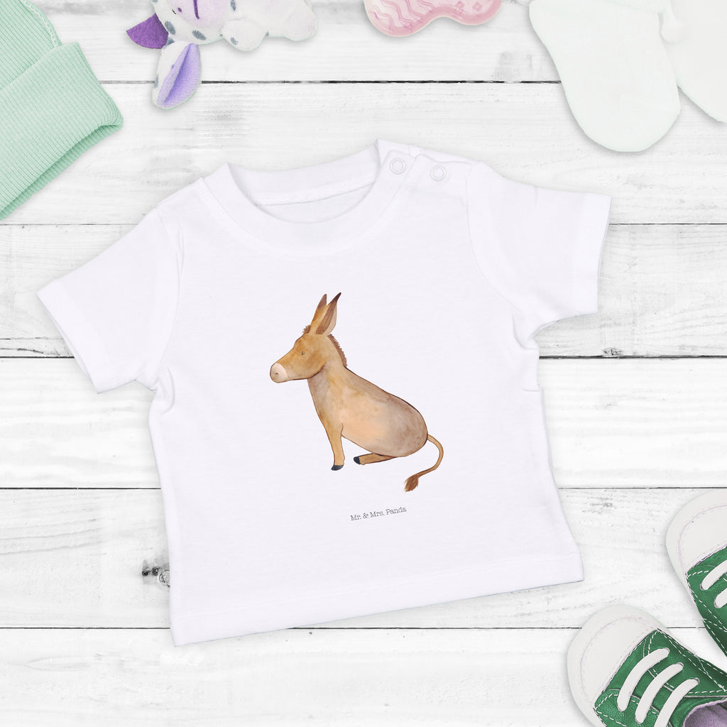 Organic Baby Shirt Esel Baby T-Shirt, Jungen Baby T-Shirt, Mädchen Baby T-Shirt, Shirt, Tiermotive, Gute Laune, lustige Sprüche, Tiere, Esel, Weisheit, Lebensmut, Lebensglück, Ziel, Lebensziel, Mut, erfolg, tapferkeit, positive gedanken, zuversicht