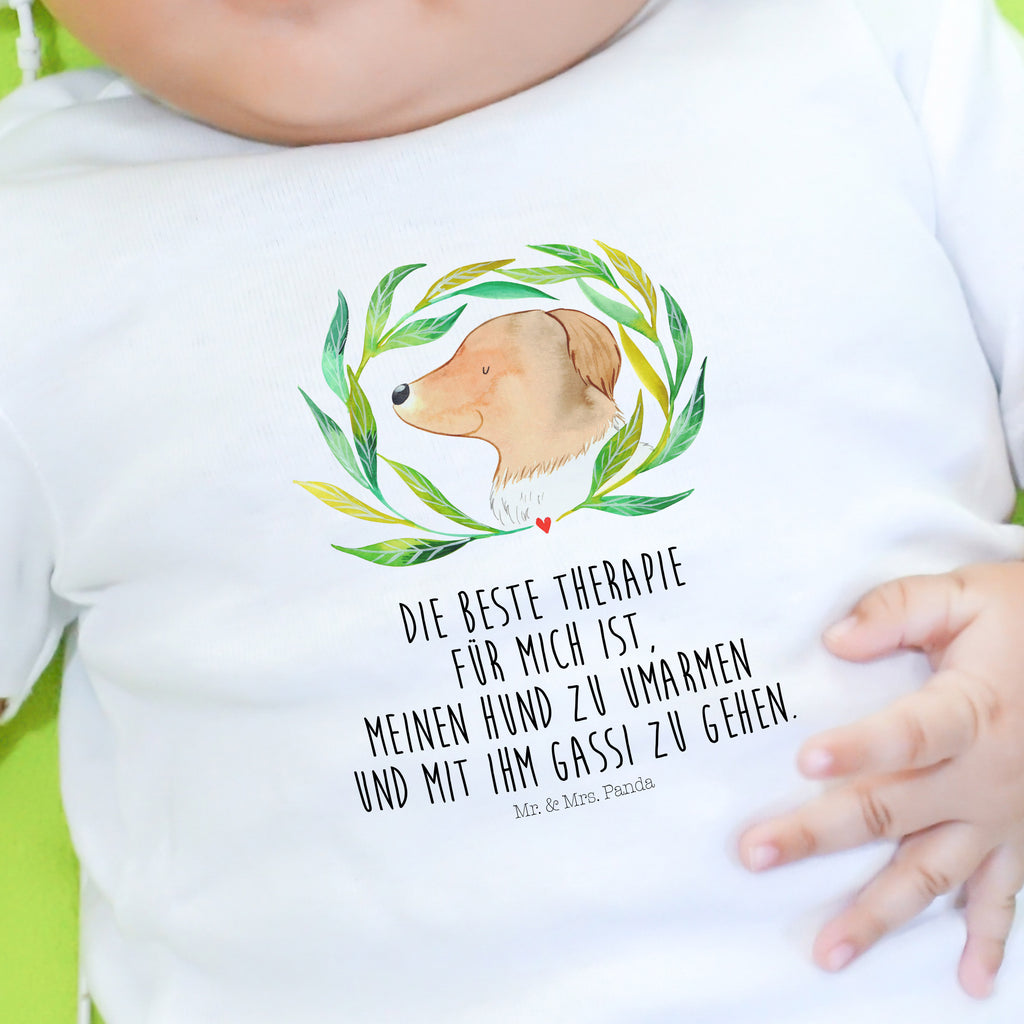 Organic Baby Shirt Hund Ranke Baby T-Shirt, Jungen Baby T-Shirt, Mädchen Baby T-Shirt, Shirt, Hund, Hundemotiv, Haustier, Hunderasse, Tierliebhaber, Hundebesitzer, Sprüche, Ranke, Therapie, Selbsttherapie, Hundeliebe, Hundeglück, Hunde