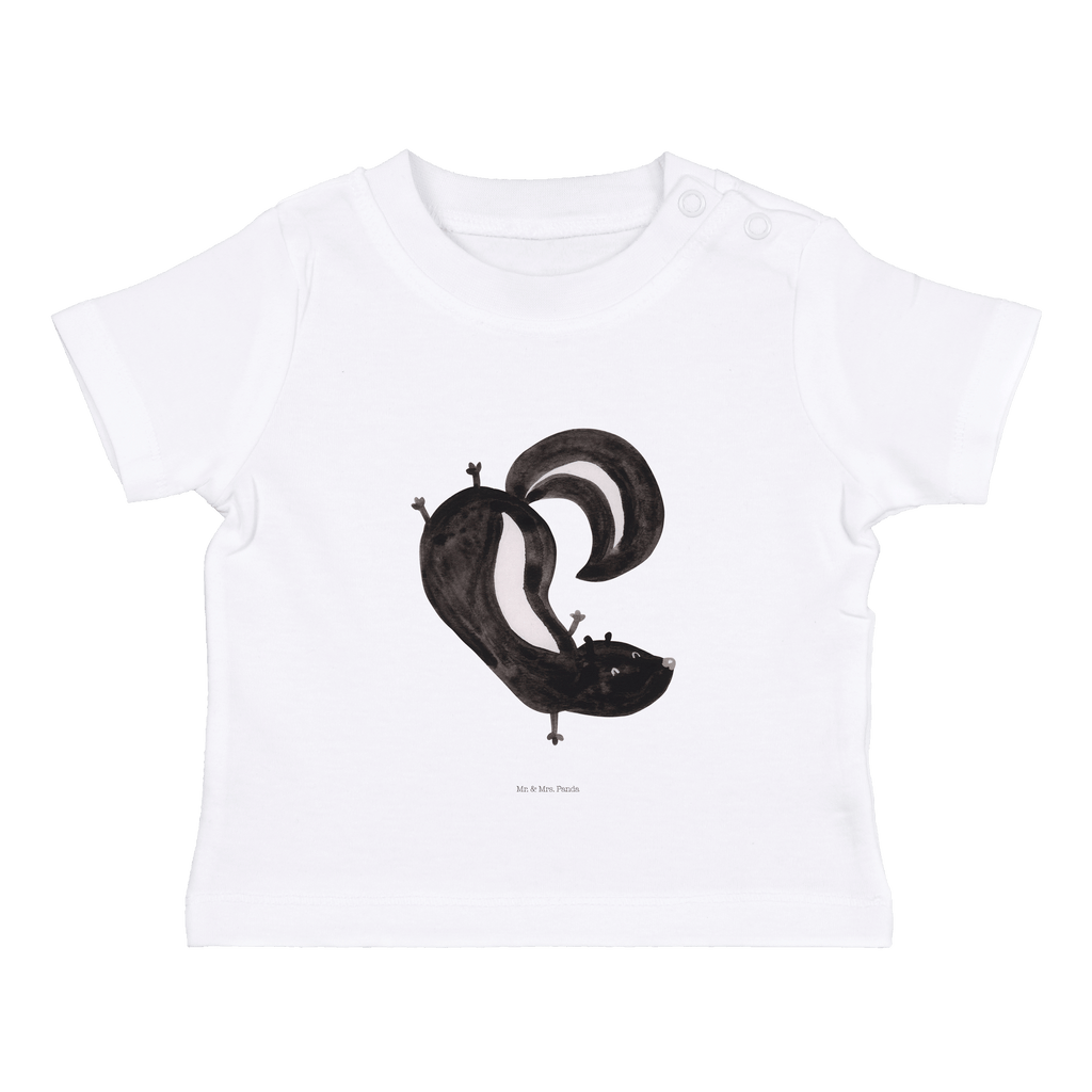Organic Baby Shirt Stinktier Handstand Baby T-Shirt, Jungen Baby T-Shirt, Mädchen Baby T-Shirt, Shirt, Stinktier, Skunk, Wildtier, Raubtier, Stinker, Stinki, Spielplatz, verpielt, Kind