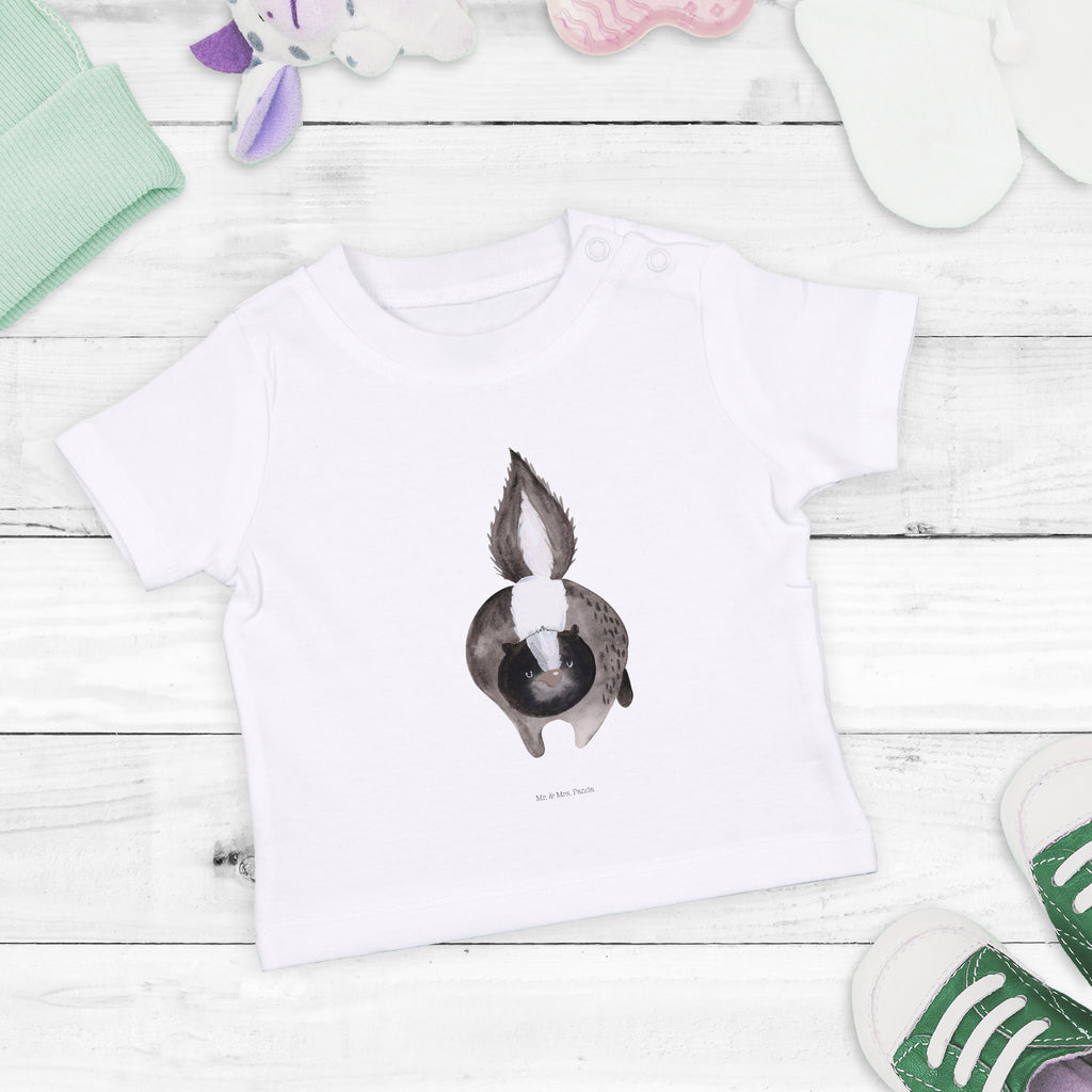 Organic Baby Shirt Stinktier Angriff Baby T-Shirt, Jungen Baby T-Shirt, Mädchen Baby T-Shirt, Shirt, Stinktier, Skunk, Wildtier, Raubtier, Stinker, Stinki, wütend, Drohung