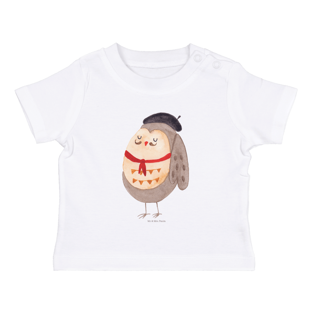Organic Baby Shirt Eule Französisch Baby T-Shirt, Jungen Baby T-Shirt, Mädchen Baby T-Shirt, Shirt, Eule, Eulen, Eule Deko, Owl, hibou, La vie est belle, das Leben ist schön, Spruch schön, Spruch Französisch, Frankreich
