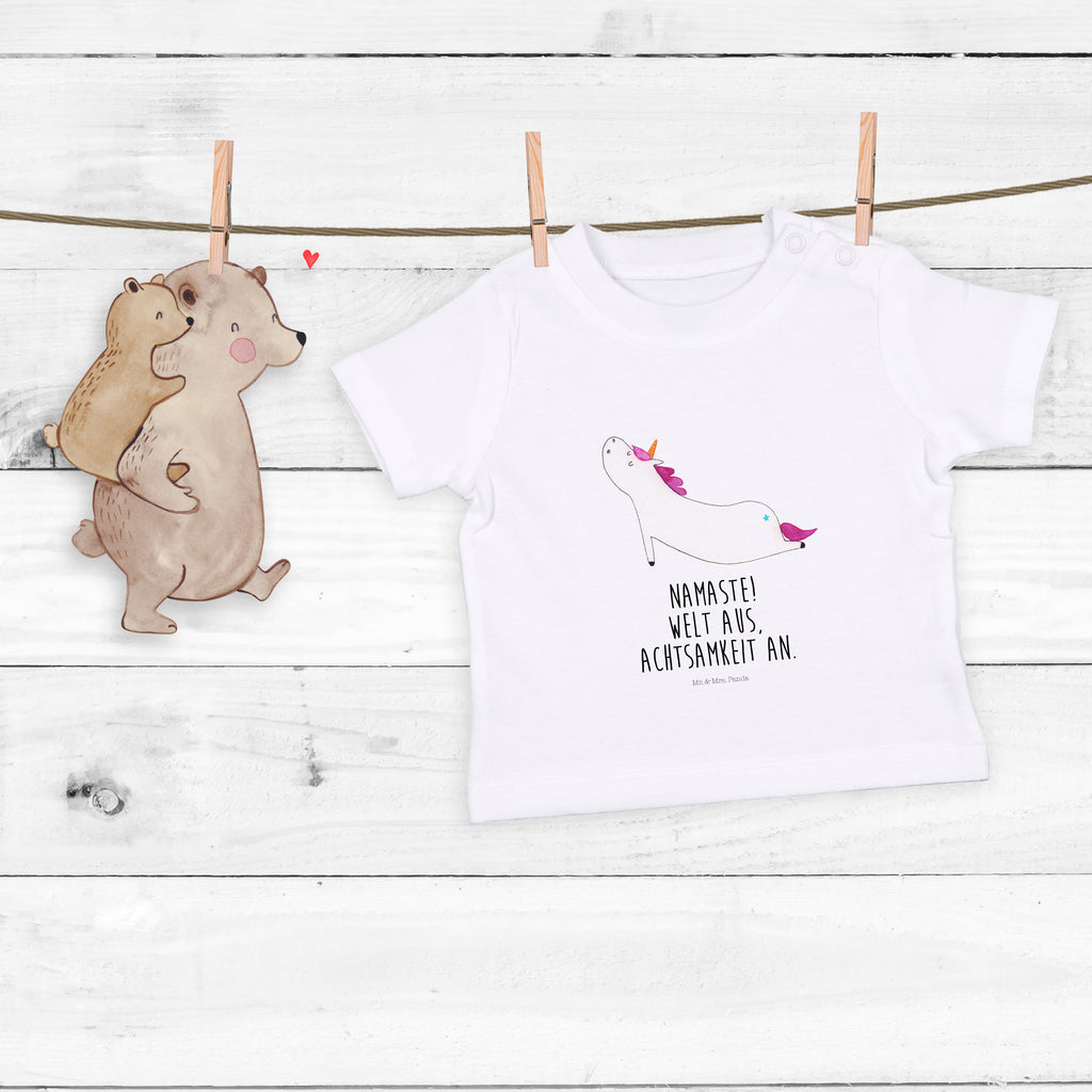 Organic Baby Shirt Einhorn Yoga Baby T-Shirt, Jungen Baby T-Shirt, Mädchen Baby T-Shirt, Shirt, Einhorn, Einhörner, Einhorn Deko, Pegasus, Unicorn, Yoga, Namaste, Achtsamkeit, Entspannung, Joga, Yogamatte, Sport, lustig, witzig, süß