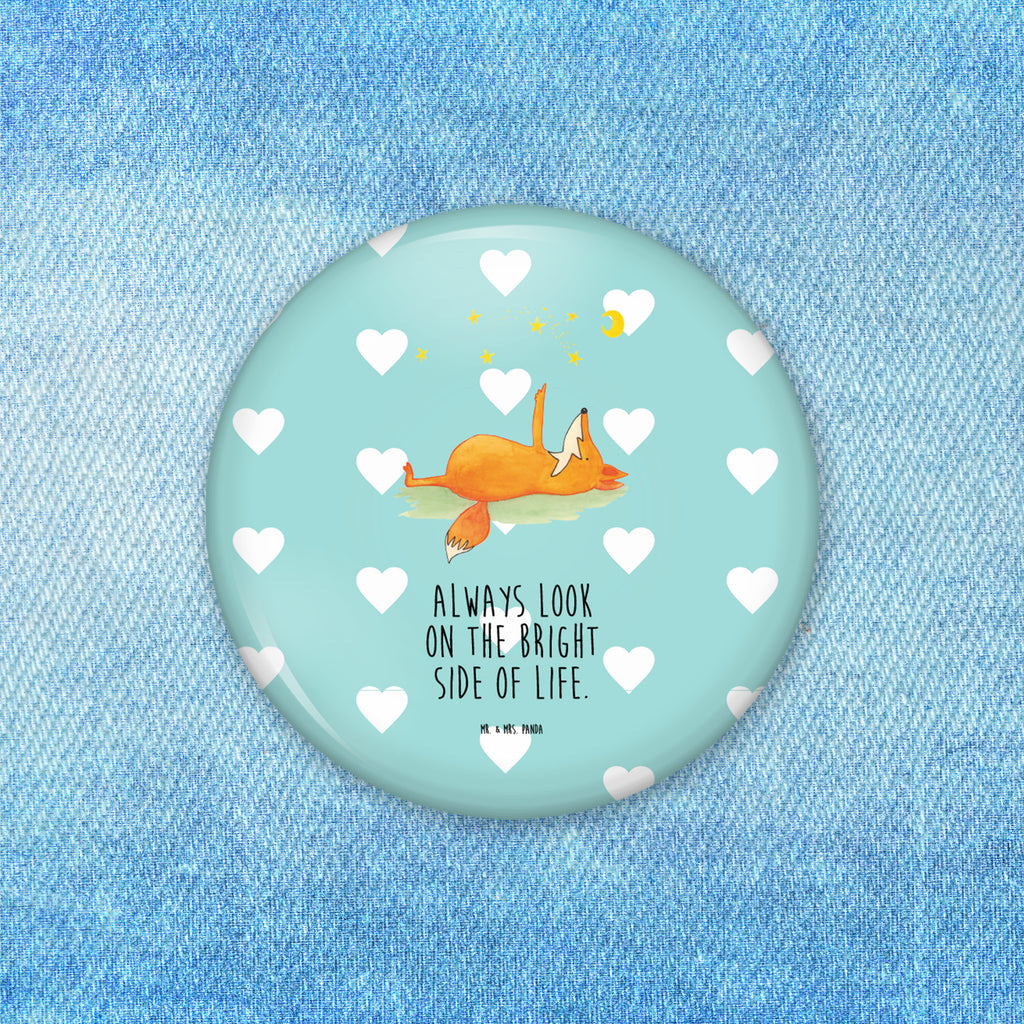 50mm Button Fuchs Sterne 50mm Button, Button, Pin, Anstecknadel, Fuchs, Füchse, tröstende Worte, Spruch positiv, Spruch schön, Romantik, Always Look on the Bright Side of Life