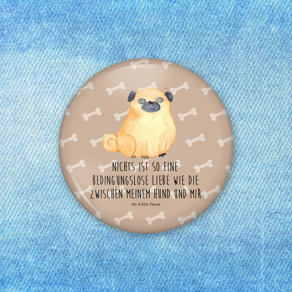 50mm Button Mops 50mm Button, Button, Pin, Anstecknadel, Hund, Hundemotiv, Haustier, Hunderasse, Tierliebhaber, Hundebesitzer, Sprüche, Mops, Liebe, Hundeliebe
