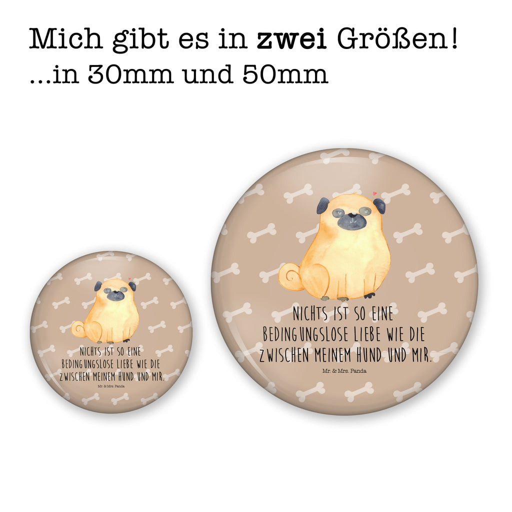 50mm Button Mops 50mm Button, Button, Pin, Anstecknadel, Hund, Hundemotiv, Haustier, Hunderasse, Tierliebhaber, Hundebesitzer, Sprüche, Mops, Liebe, Hundeliebe