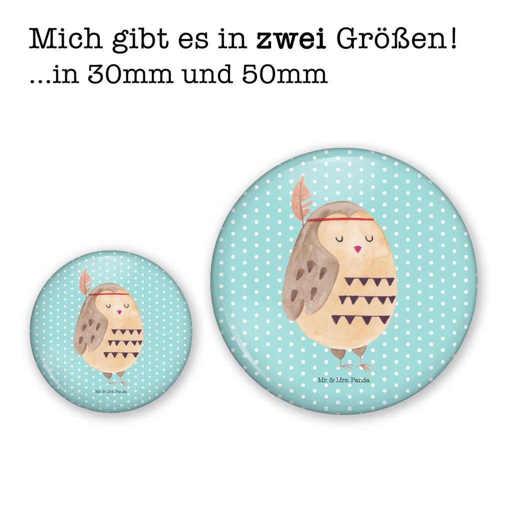 50mm Button Eule Federschmuck 50mm Button, Button, Pin, Anstecknadel, Eule, Eule Deko, Owl, Das Leben ist ein Abenteuer, Reisespruch, Federschmuck, Dekoration
