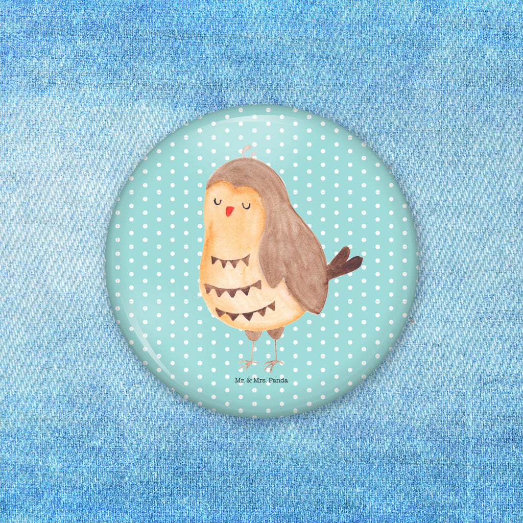 50mm Button Eule Zufrieden 50mm Button, Button, Pin, Anstecknadel, Eule, Eule Spruch, Eule deko, Owl, Liebe Spruch, Romantisch, Wortspiel lustig, Spruch schön, Geschenk Hochzeitstag