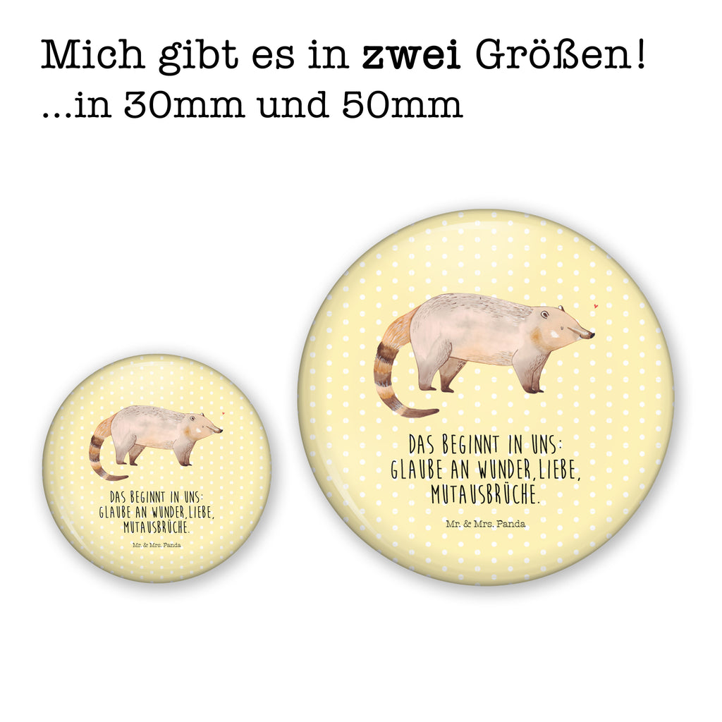 50mm Button Nasenbaer 50mm Button, Button, Pin, Anstecknadel, Tiermotive, Gute Laune, lustige Sprüche, Tiere, Nasenbär, Nasenbären, Rüsselbär, Bär