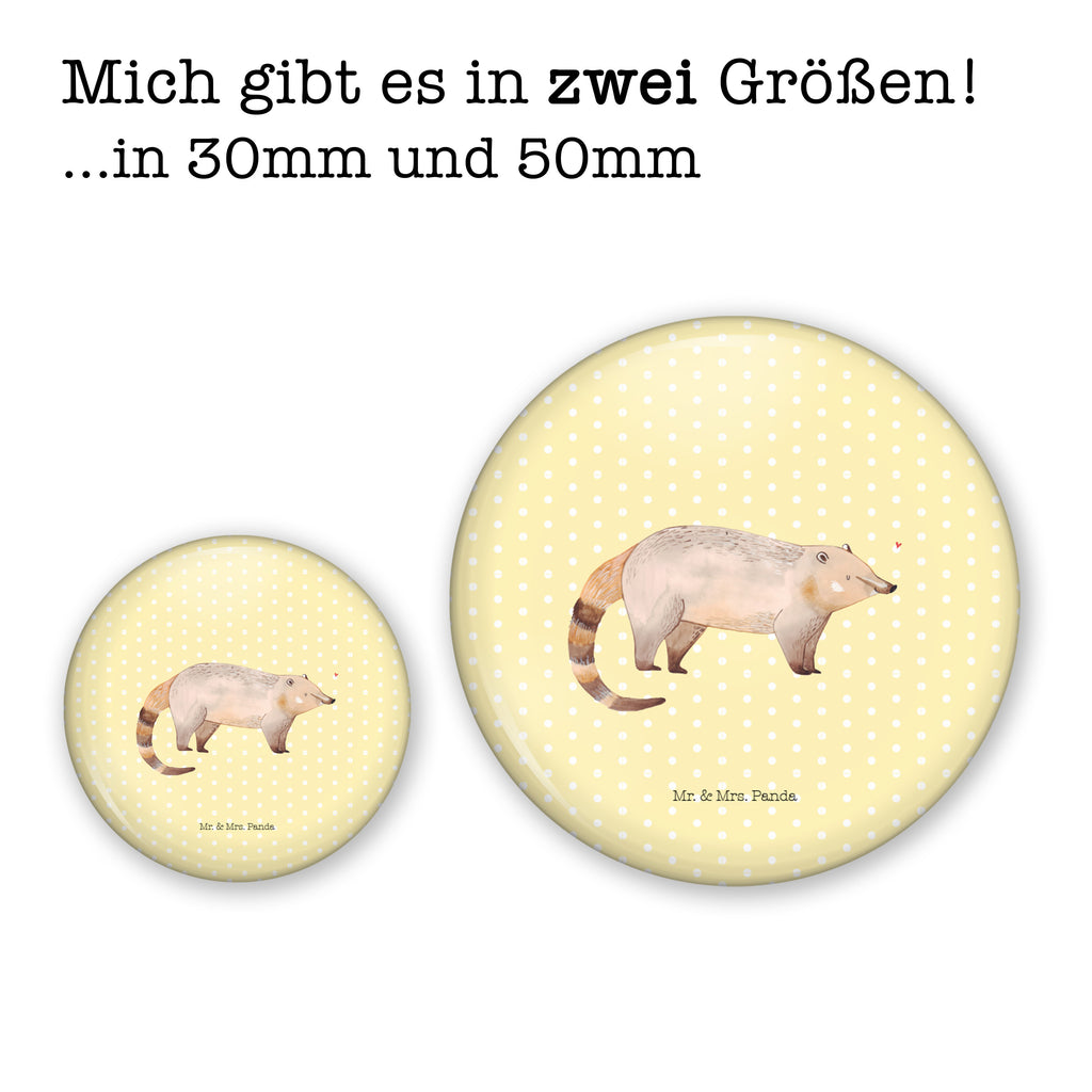 50mm Button Nasenbaer 50mm Button, Button, Pin, Anstecknadel, Tiermotive, Gute Laune, lustige Sprüche, Tiere, Nasenbär, Nasenbären, Rüsselbär, Bär