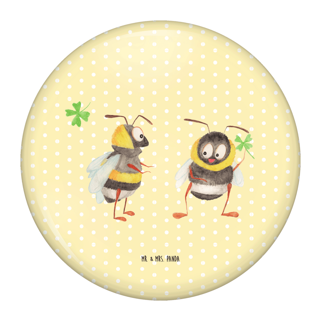 50mm Button Hummeln mit Kleeblatt 50mm Button, Button, Pin, Anstecknadel, Tiermotive, Gute Laune, lustige Sprüche, Tiere, Hummel, Biene, Spruch positiv, Biene Deko, Spruch schön, glücklich sein, glücklich werden, Spruch fröhlich
