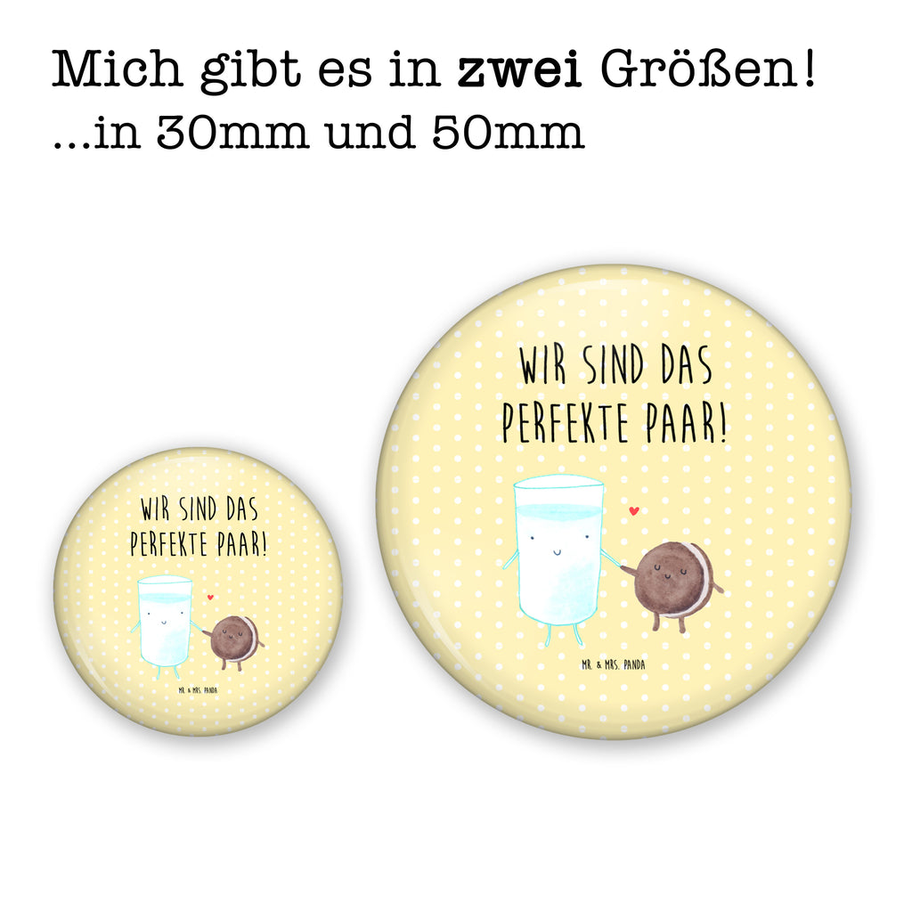 50mm Button Milch & Keks 50mm Button, Button, Pin, Anstecknadel, Tiermotive, Gute Laune, lustige Sprüche, Tiere, Milk, Cookie, Milch, Keks, Kekse, Kaffee, Einladung Frühstück, Motiv süß, romantisch, perfektes Paar