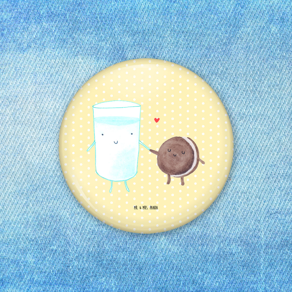 50mm Button Milch & Keks 50mm Button, Button, Pin, Anstecknadel, Tiermotive, Gute Laune, lustige Sprüche, Tiere, Milk, Cookie, Milch, Keks, Kekse, Kaffee, Einladung Frühstück, Motiv süß, romantisch, perfektes Paar