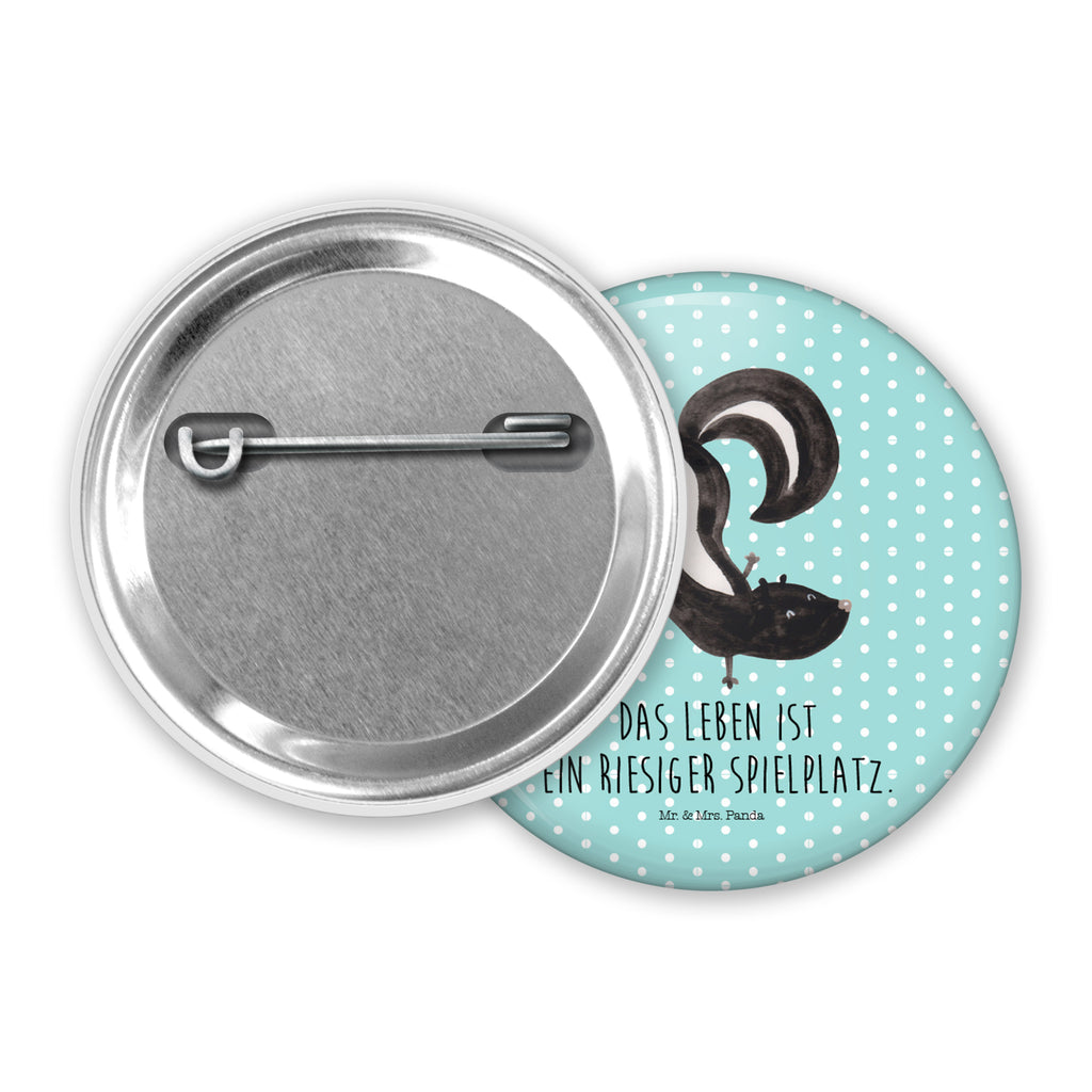 50mm Button Stinktier Handstand 50mm Button, Button, Pin, Anstecknadel, Stinktier, Skunk, Wildtier, Raubtier, Stinker, Stinki, Spielplatz, verpielt, Kind