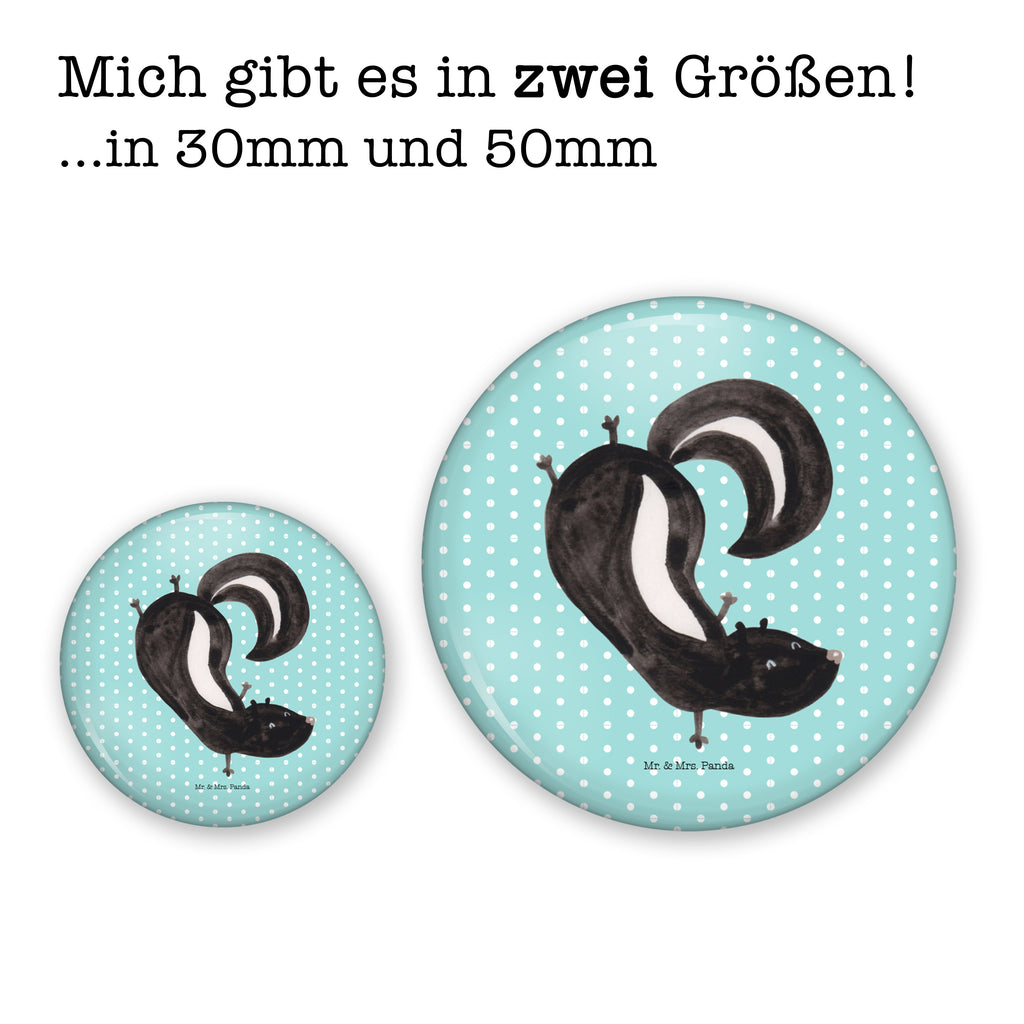 50mm Button Stinktier Handstand 50mm Button, Button, Pin, Anstecknadel, Stinktier, Skunk, Wildtier, Raubtier, Stinker, Stinki, Spielplatz, verpielt, Kind