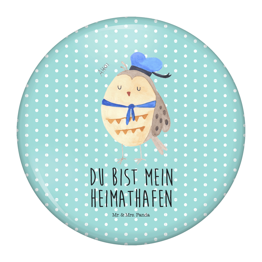 50mm Button Eule Matrosen 50mm Button, Button, Pin, Anstecknadel, Eule, Eule Spruch, Eule Deko, Owl, Wortspiel lustig, Matrose, Freundin, Ehe, Seefahrer, Heimathafen, Hochzeitstag Geschenk