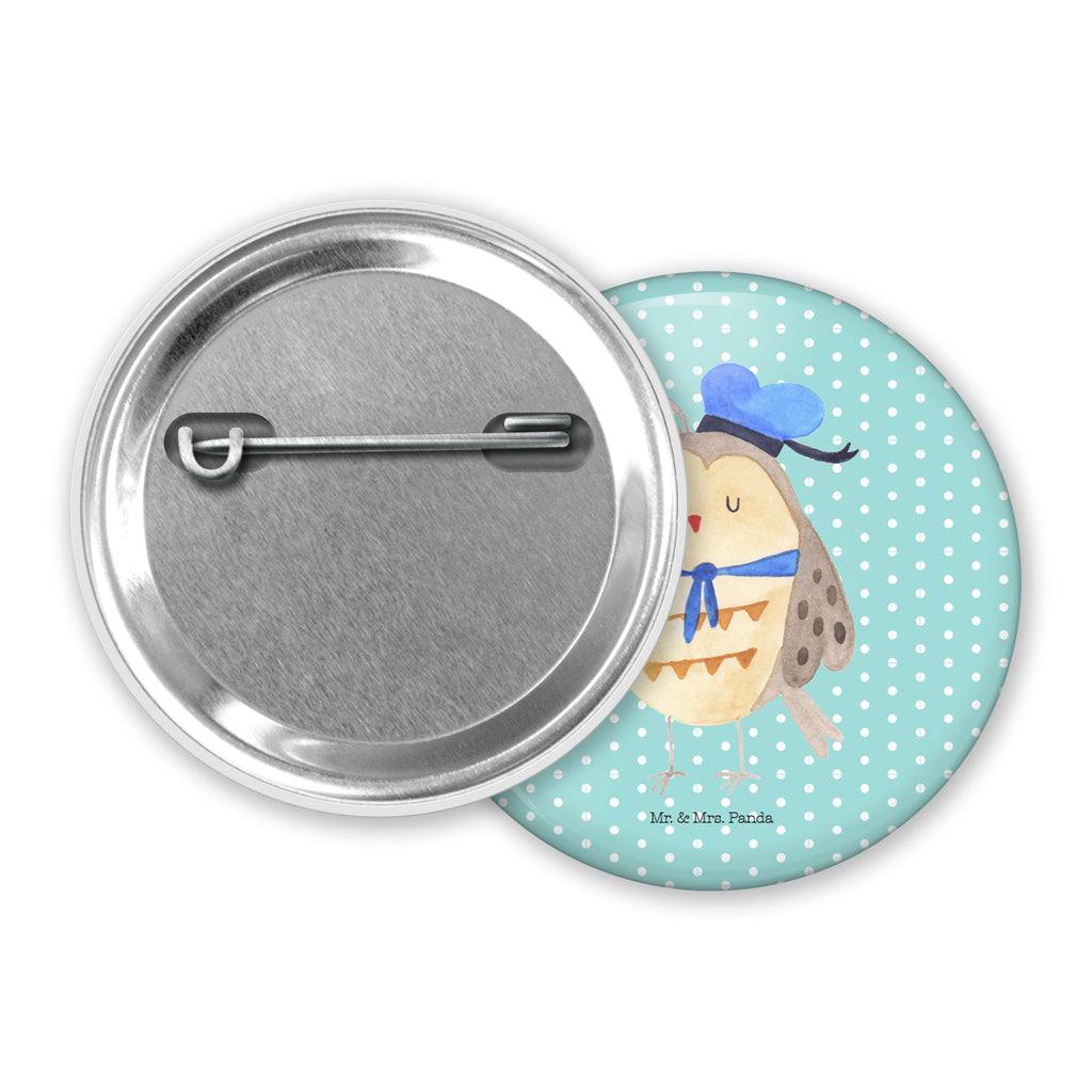 50mm Button Eule Matrosen 50mm Button, Button, Pin, Anstecknadel, Eule, Eule Spruch, Eule Deko, Owl, Wortspiel lustig, Matrose, Freundin, Ehe, Seefahrer, Heimathafen, Hochzeitstag Geschenk