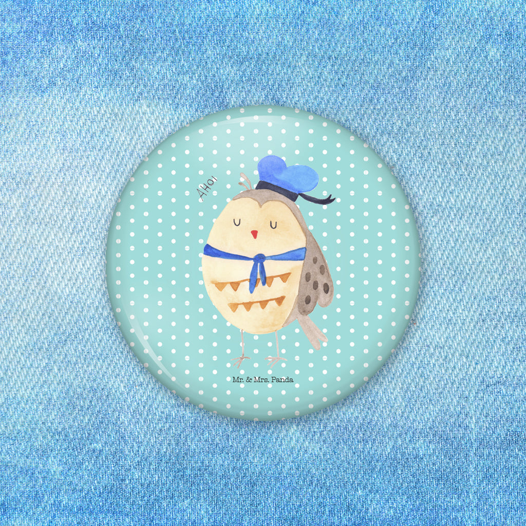 50mm Button Eule Matrosen 50mm Button, Button, Pin, Anstecknadel, Eule, Eule Spruch, Eule Deko, Owl, Wortspiel lustig, Matrose, Freundin, Ehe, Seefahrer, Heimathafen, Hochzeitstag Geschenk