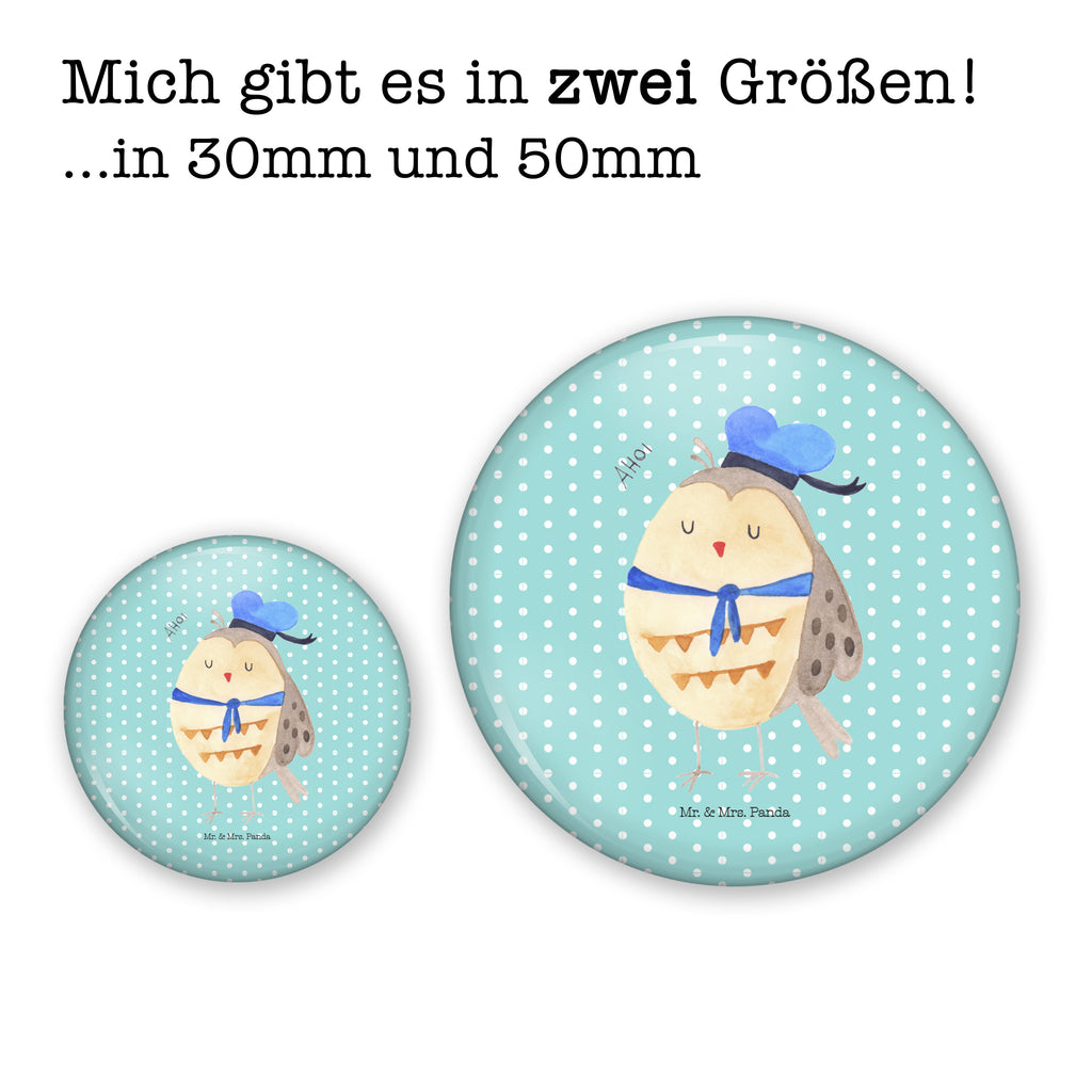 50mm Button Eule Matrosen 50mm Button, Button, Pin, Anstecknadel, Eule, Eule Spruch, Eule Deko, Owl, Wortspiel lustig, Matrose, Freundin, Ehe, Seefahrer, Heimathafen, Hochzeitstag Geschenk