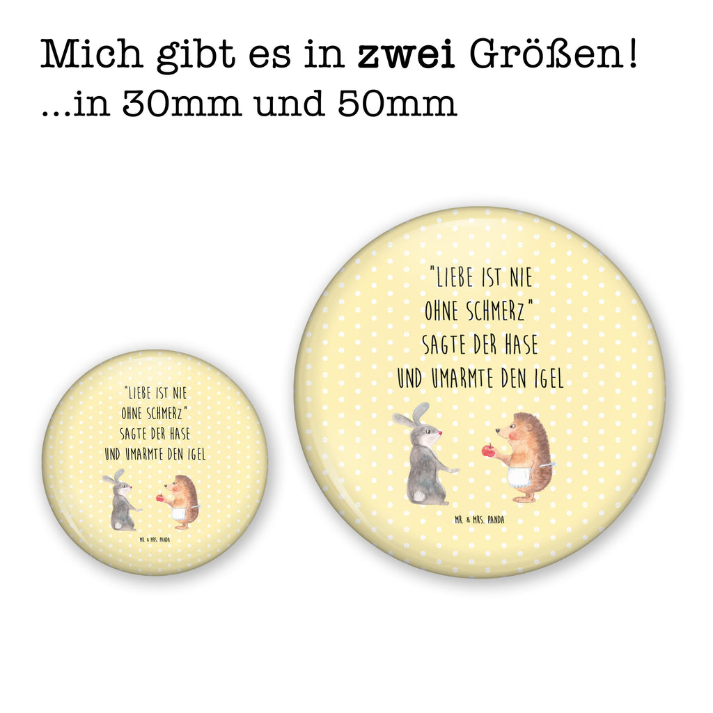 50mm Button Liebe ist nie ohne Schmerz 50mm Button, Button, Pin, Anstecknadel, Tiermotive, Gute Laune, lustige Sprüche, Tiere, Igel und Hase, Igel, Hase, Liebe Spruch, Liebeskummer Geschenk, Herzschmerz, Trösten, Trennungsschmerz, Spruch romantisch