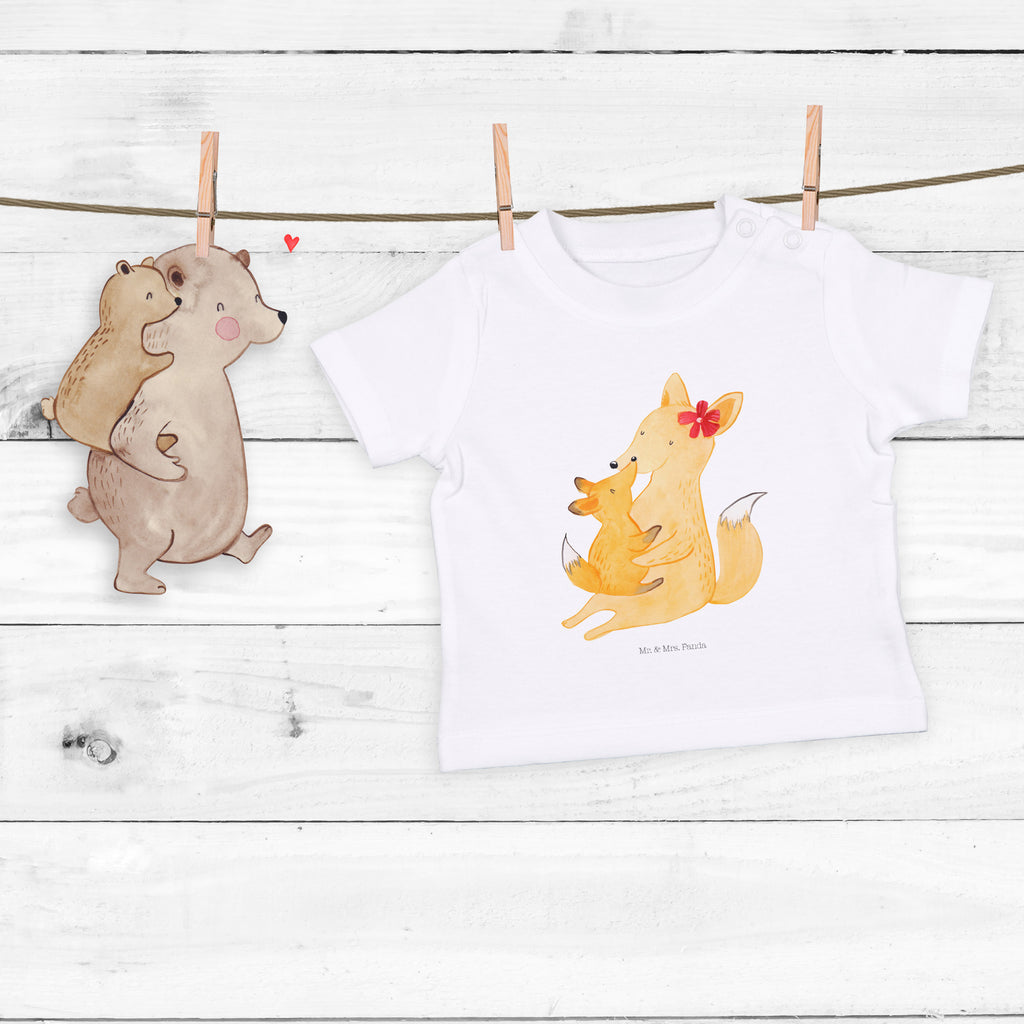 Organic Baby Shirt Fuchs Mama & Kind Baby T-Shirt, Jungen Baby T-Shirt, Mädchen Baby T-Shirt, Shirt, Familie, Vatertag, Muttertag, Bruder, Schwester, Mama, Papa, Oma, Opa, Mutter, Tochter, Lieblingstochter, Beste Tochter, Geschenk