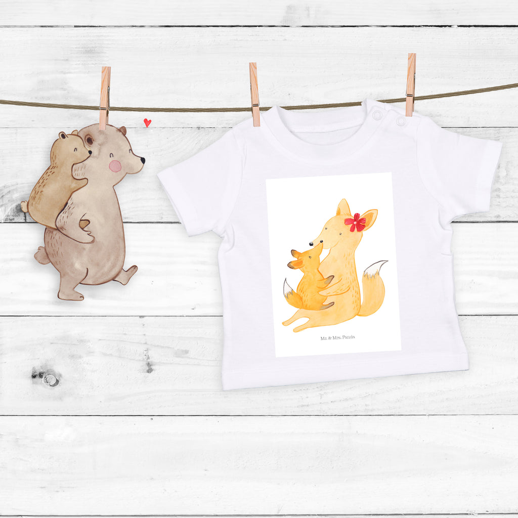 Organic Baby Shirt Fuchs Mama & Kind Baby T-Shirt, Jungen Baby T-Shirt, Mädchen Baby T-Shirt, Shirt, Familie, Vatertag, Muttertag, Bruder, Schwester, Mama, Papa, Oma, Opa, Mutter, Tochter, Lieblingstochter, Beste Tochter, Geschenk