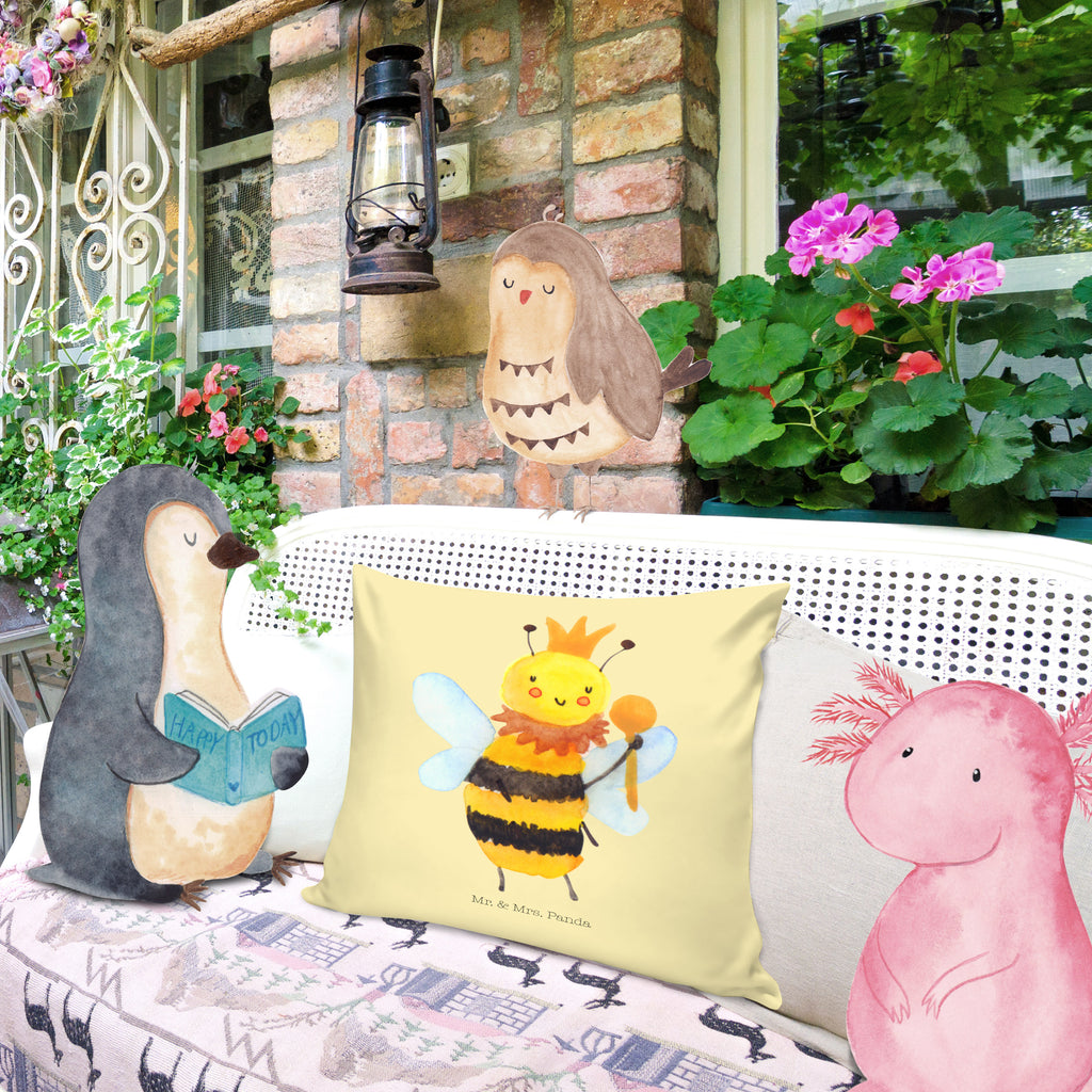 40x40 Kissen Biene König Kissenhülle, Kopfkissen, Sofakissen, Dekokissen, Motivkissen, Biene, Wespe, Hummel