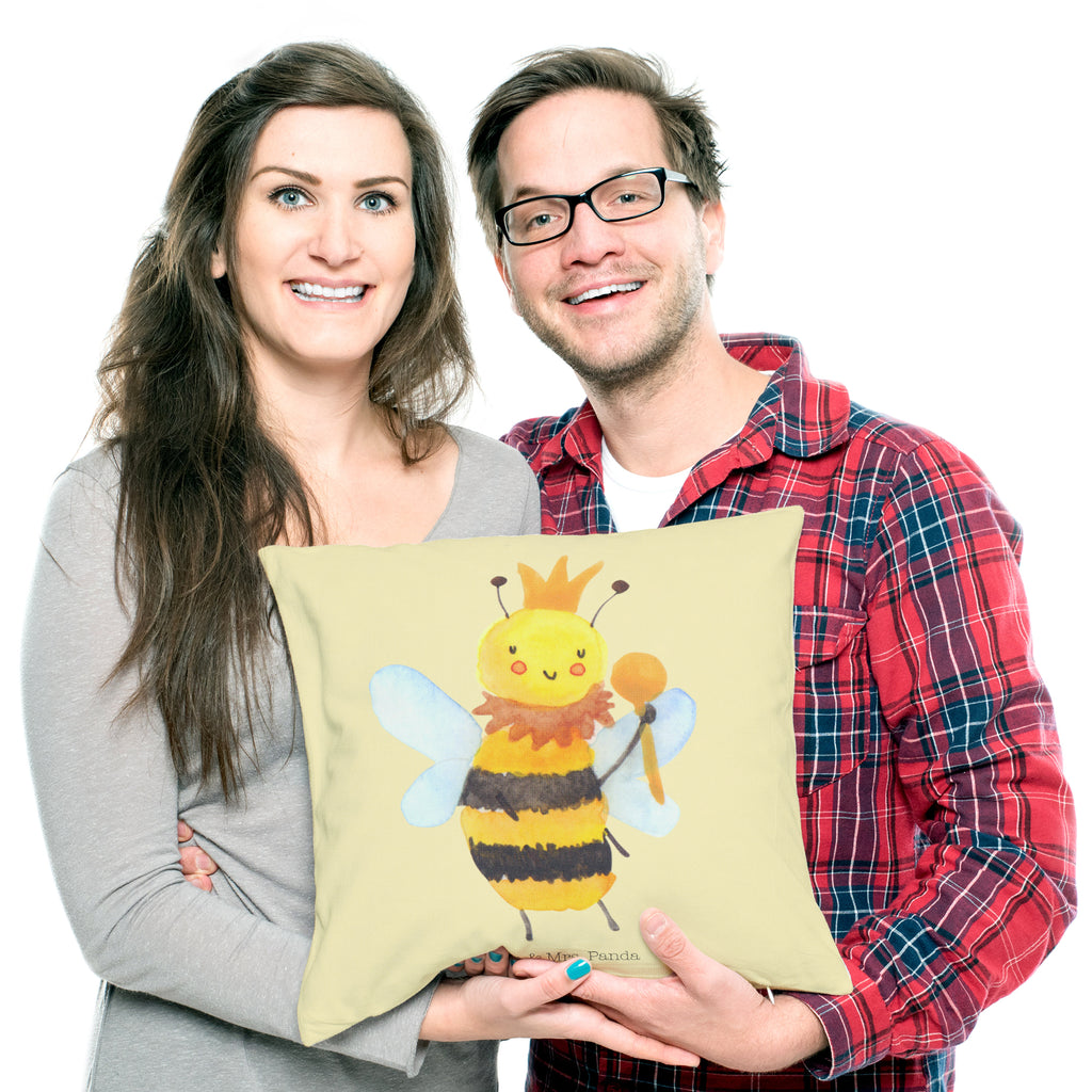 40x40 Kissen Biene König Kissenhülle, Kopfkissen, Sofakissen, Dekokissen, Motivkissen, Biene, Wespe, Hummel