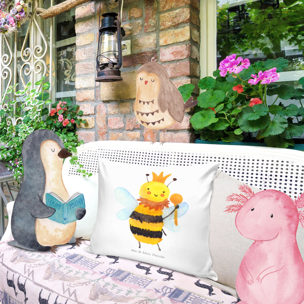 40x40 Kissen Biene König Kissenhülle, Kopfkissen, Sofakissen, Dekokissen, Motivkissen, Biene, Wespe, Hummel