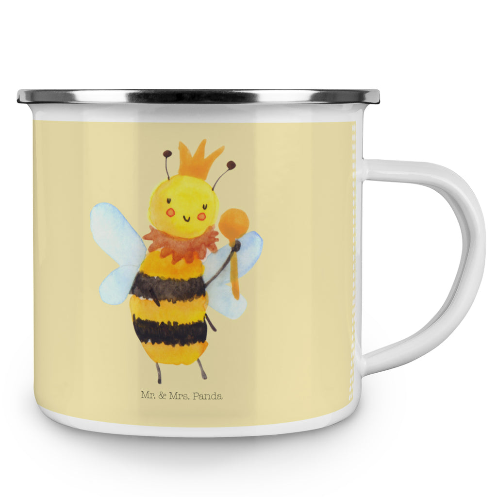 Camping Emaille Tasse Biene König Campingtasse, Trinkbecher, Metalltasse, Outdoor Tasse, Emaille Trinkbecher, Blechtasse Outdoor, Emaille Campingbecher, Edelstahl Trinkbecher, Metalltasse für Camping, Kaffee Blechtasse, Camping Tasse Metall, Biene, Wespe, Hummel