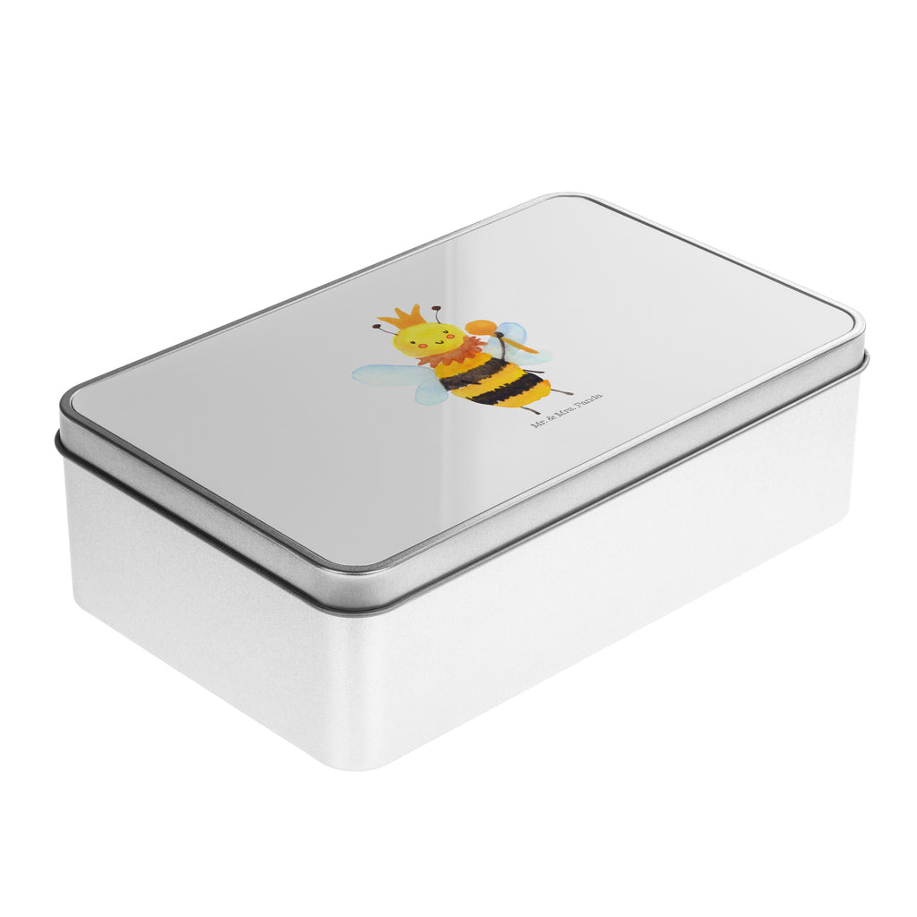 Metalldose rechteckig Biene König Blechdose, Metalldose, Blechbox, Container, Keksdose, Vorratsdose, Vorratsbox, Döschen, Versperbox, Vesperdose, Aufbewahrungsdose, Aufbewahrungsbox, Aluminiumdose, Dose, Biene, Wespe, Hummel